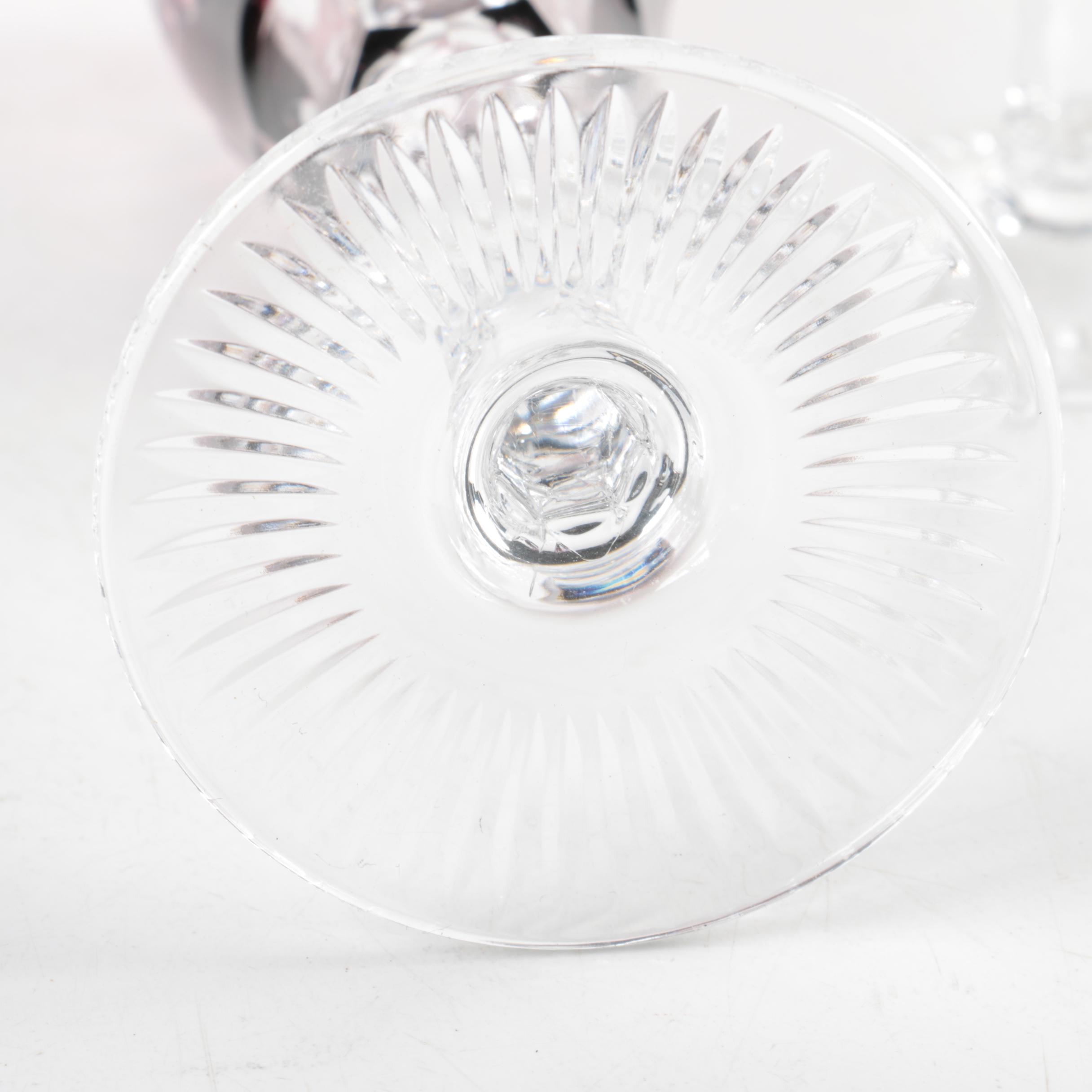 Nachtmann "Traube" Cased to Clear Colored Crystal Stemware