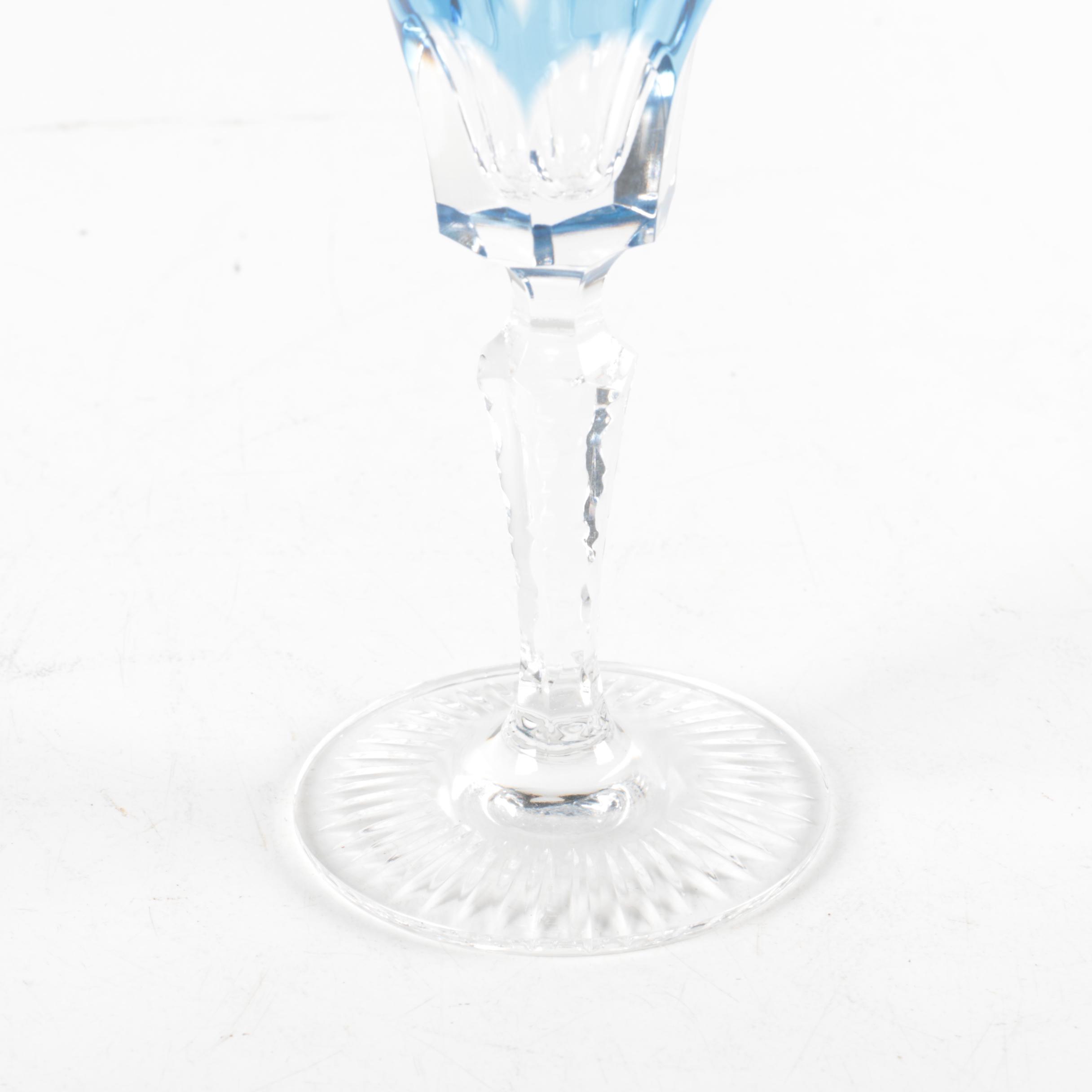 Nachtmann "Traube" Cased to Clear Colored Crystal Stemware