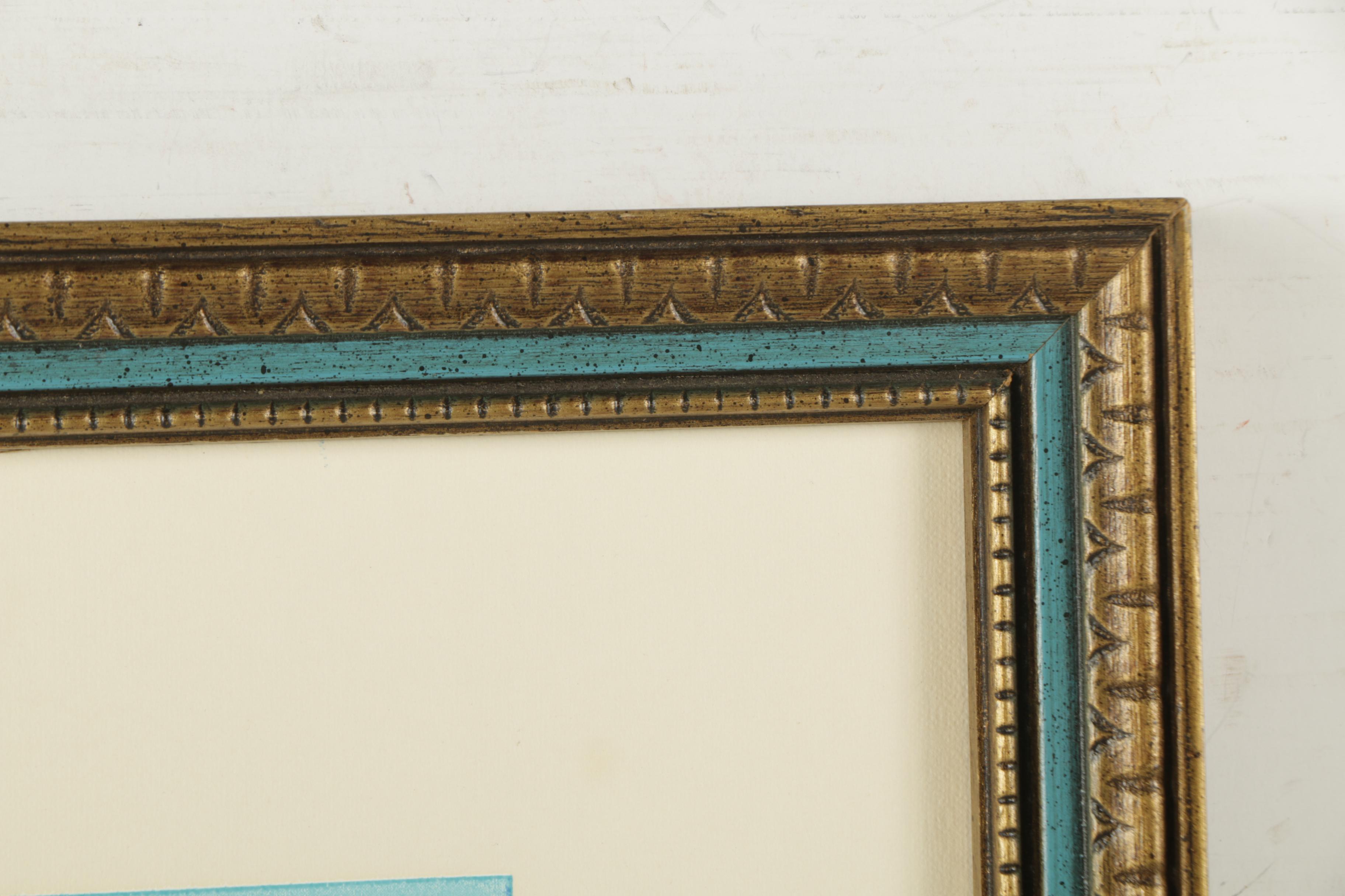 Howard Bradford 1973 Limited Edition Serigraph on Paper "Starboard Tack"