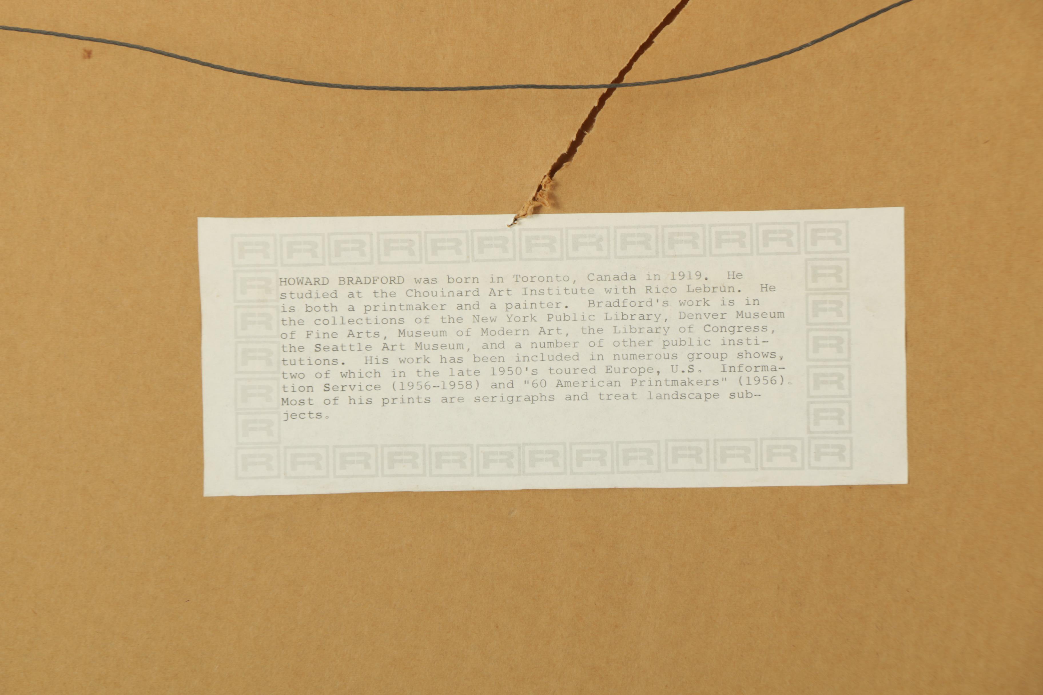 Howard Bradford 1973 Limited Edition Serigraph on Paper "Starboard Tack"