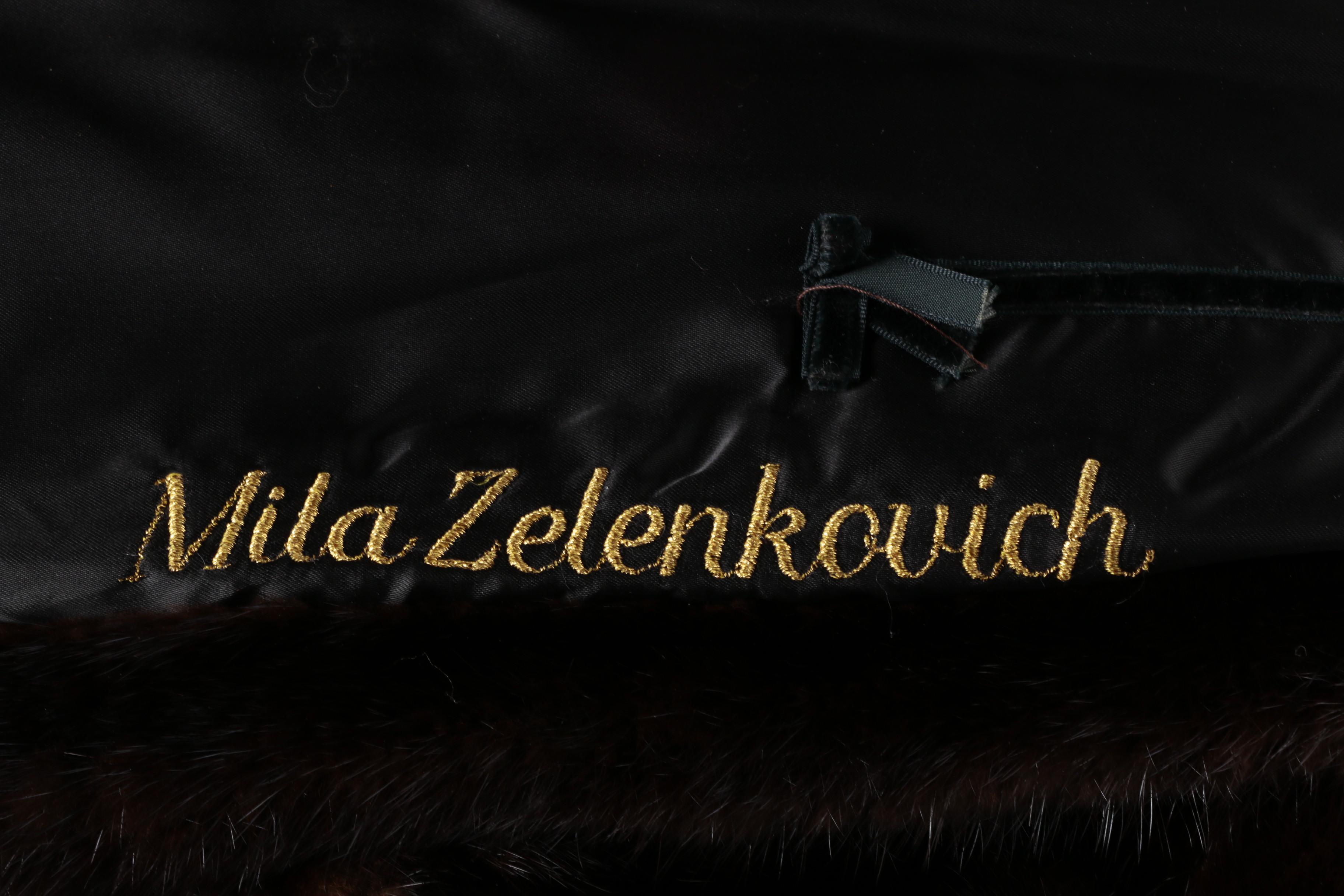 Women's Evans Dark Ranch Mink Fur Full-Length Coat