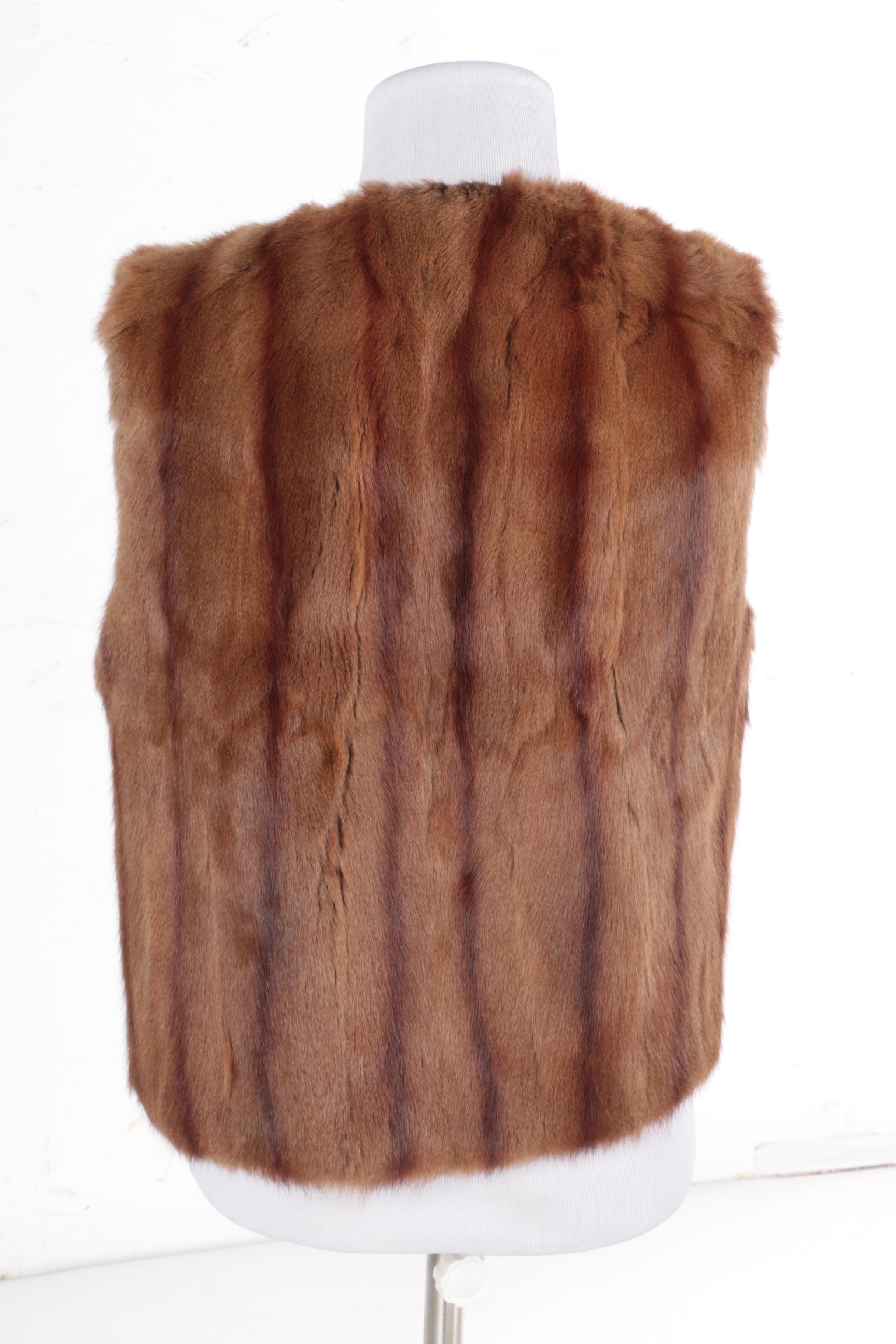 Vintage Dyed Squirrel Fur Vest