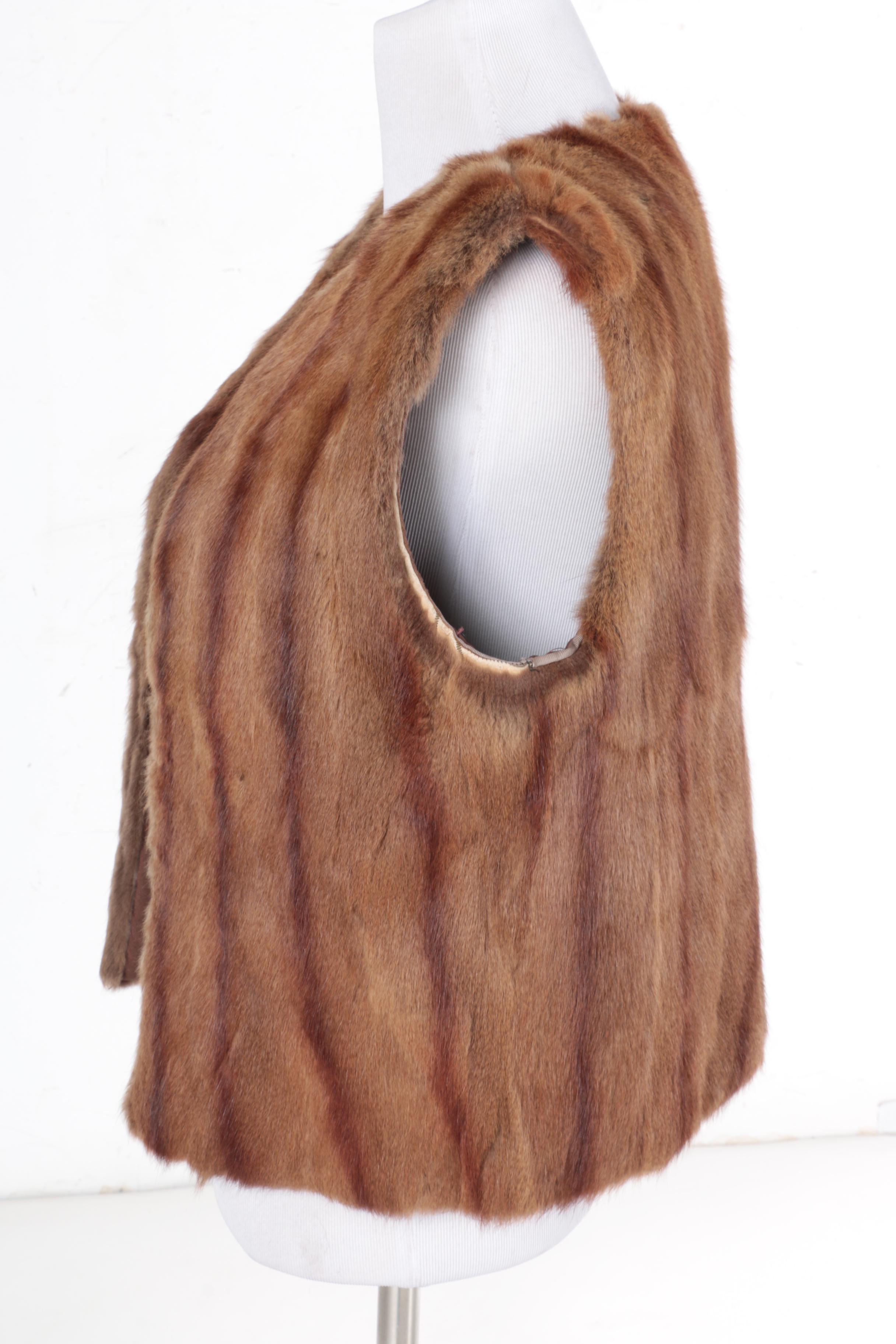 Vintage Dyed Squirrel Fur Vest