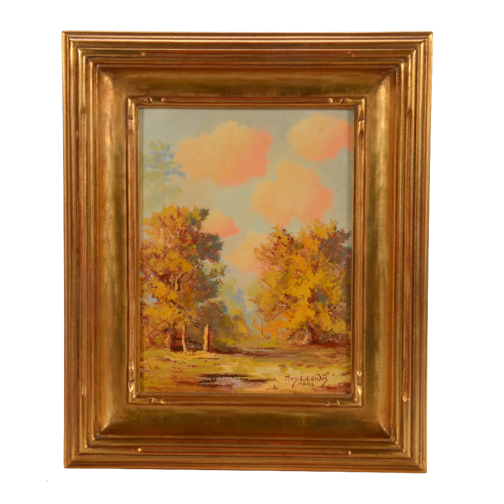 Thomas L. Lewis Oil Painting "Taos"