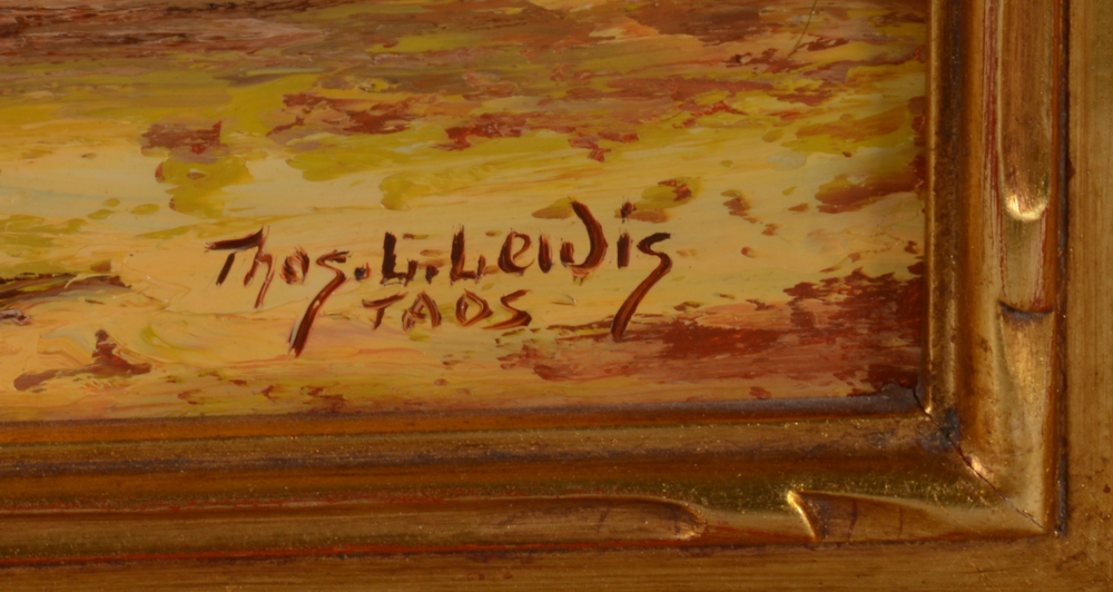 Thomas L. Lewis Oil Painting "Taos"