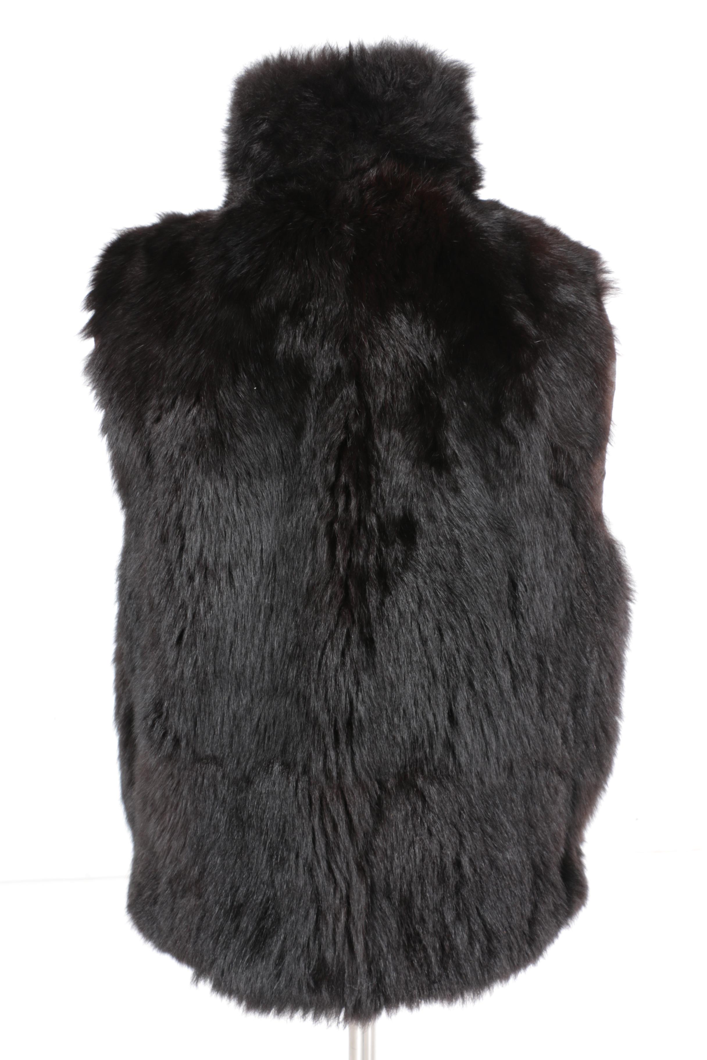 Dyed Muskrat Fur Vest