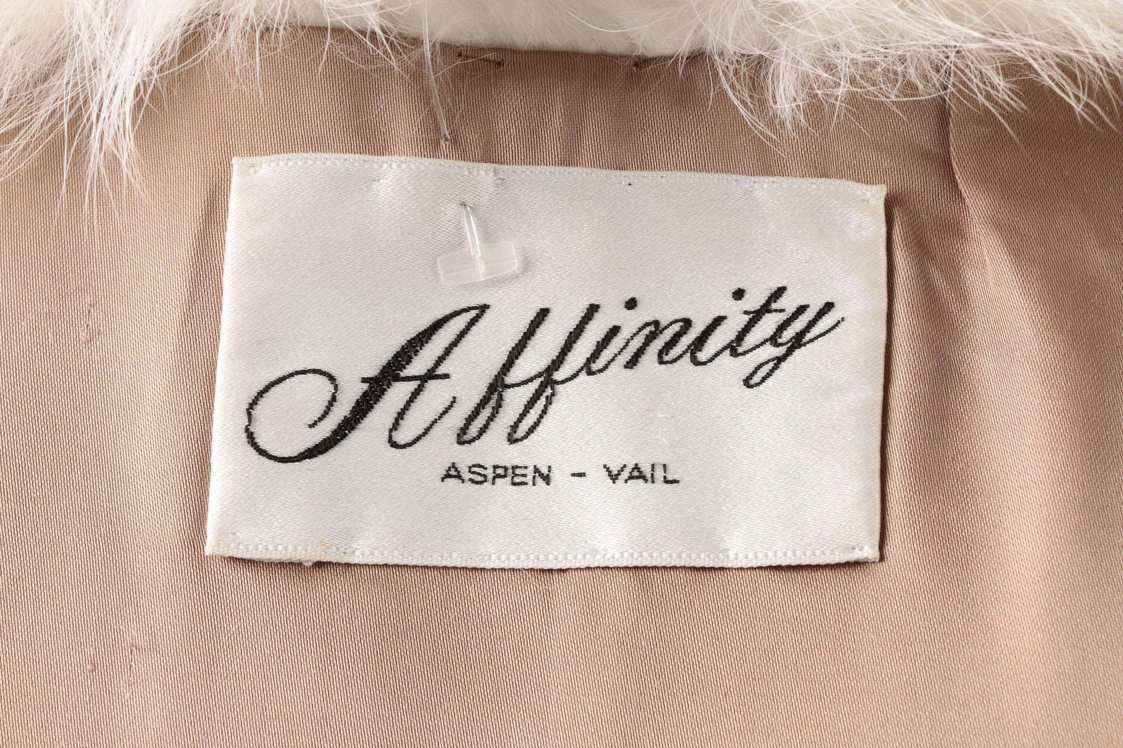 Women's Affinity White Leather and Fox Fur Coat