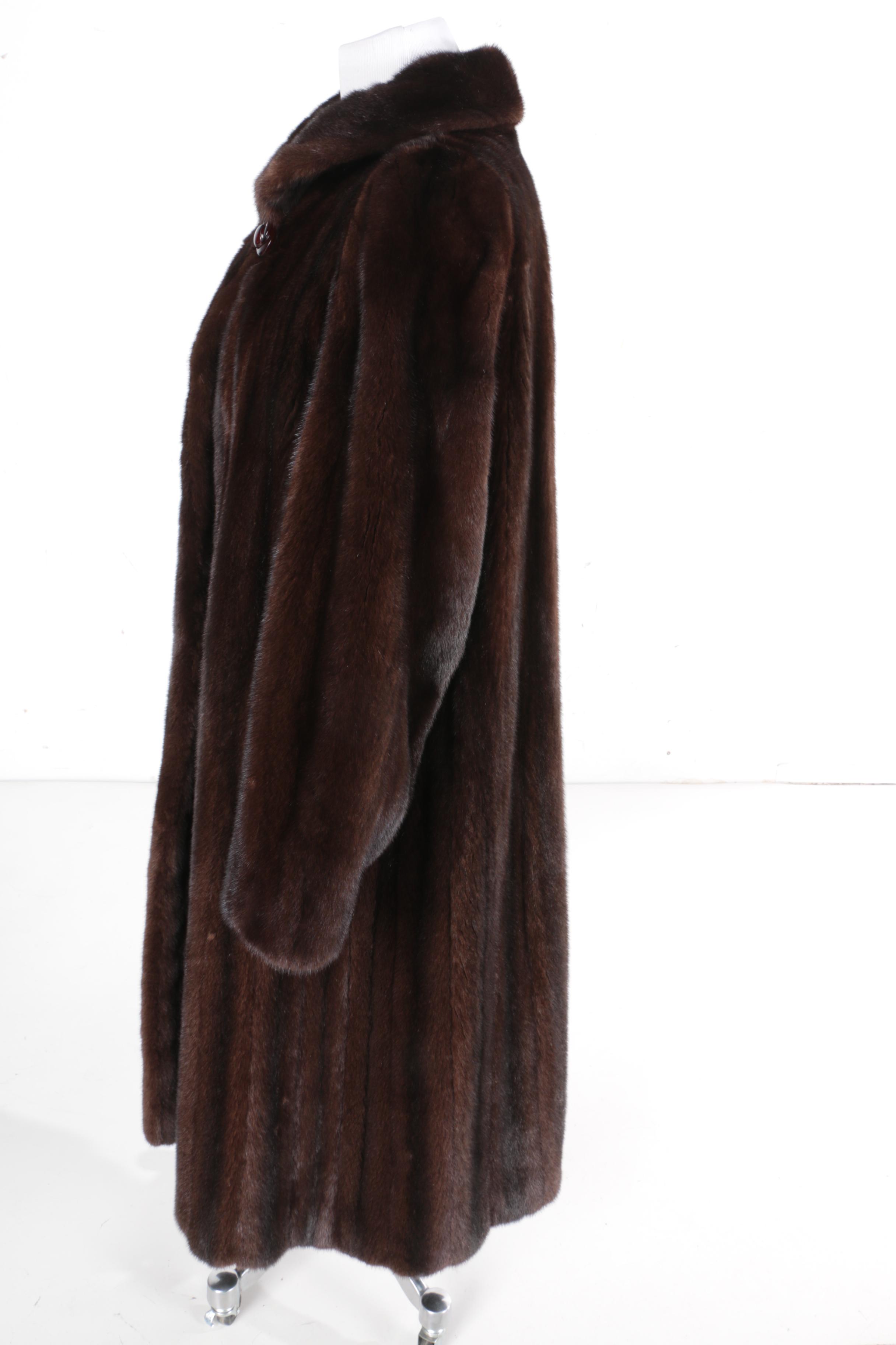 Vintage Marshall Field's Mink Fur Full-Length Coat