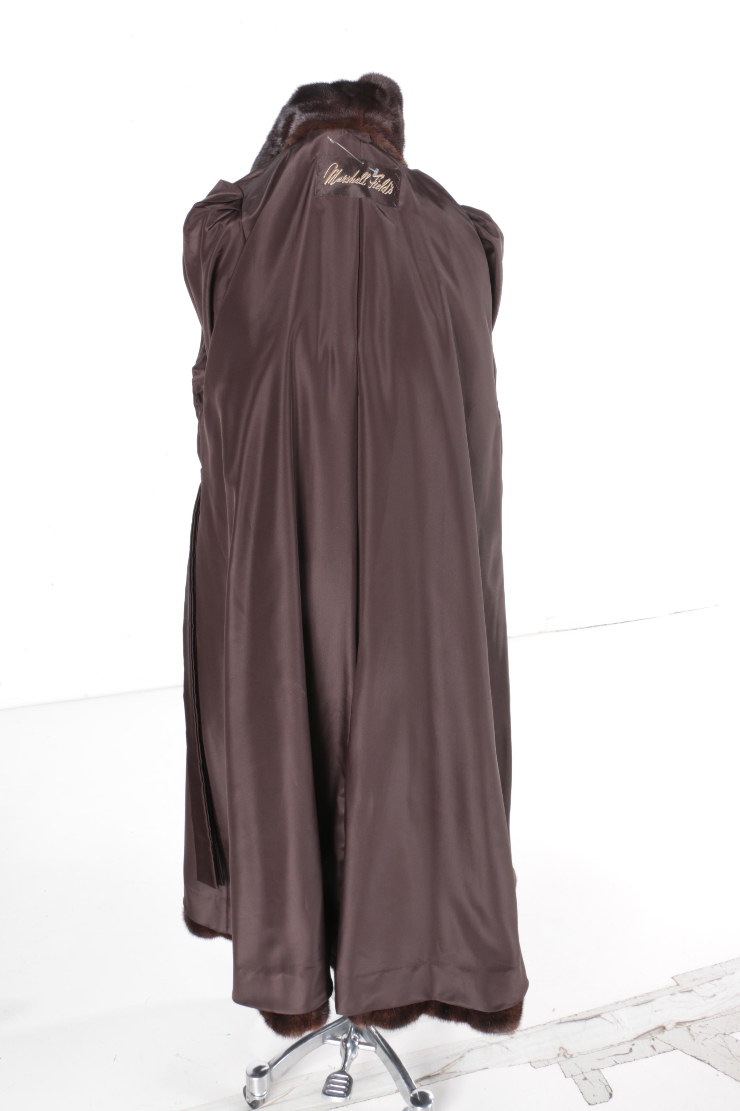 Vintage Marshall Field's Mink Fur Full-Length Coat
