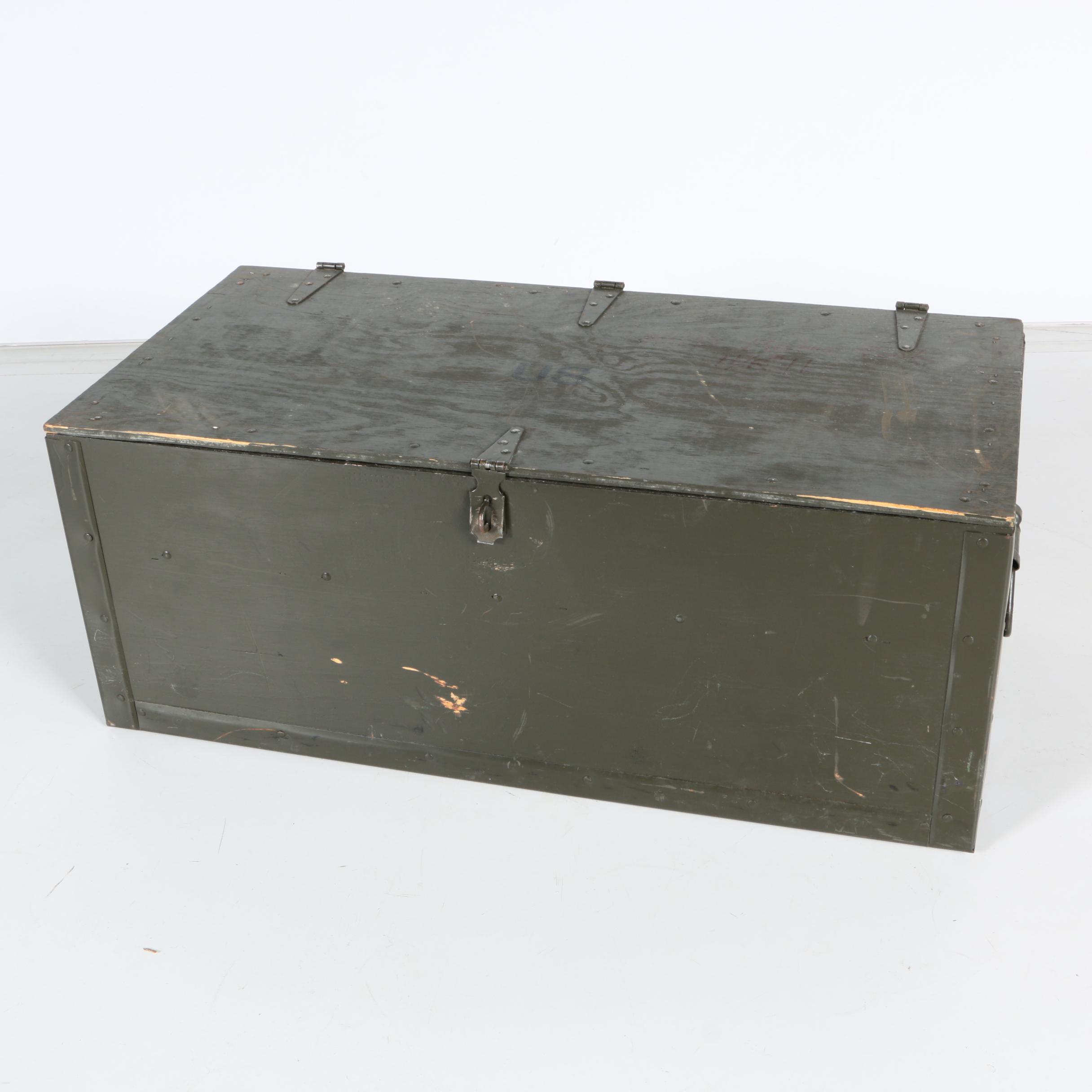 Vintage Wooden Military Locker