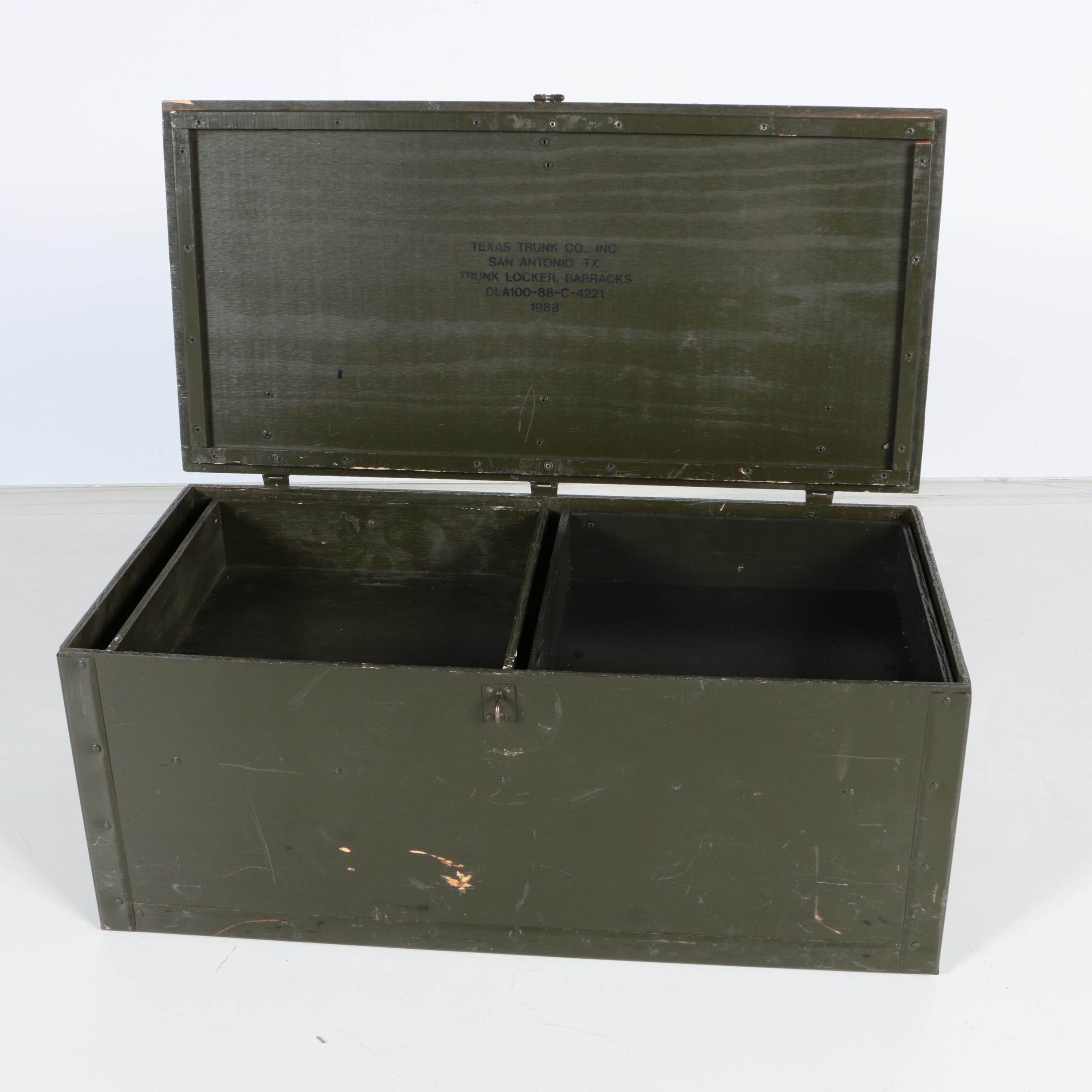 Vintage Wooden Military Locker