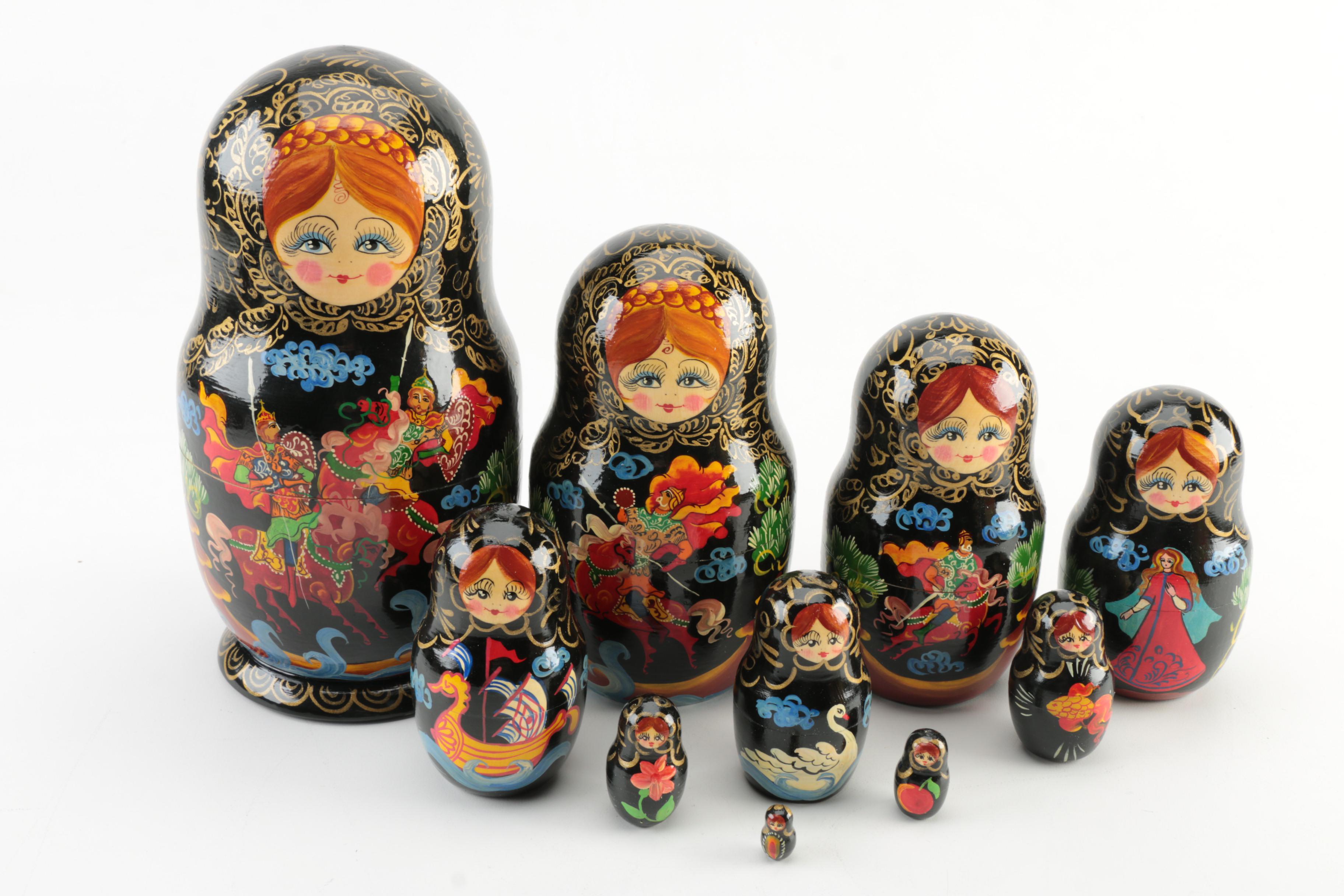 Russian Style Wood Nesting Dolls
