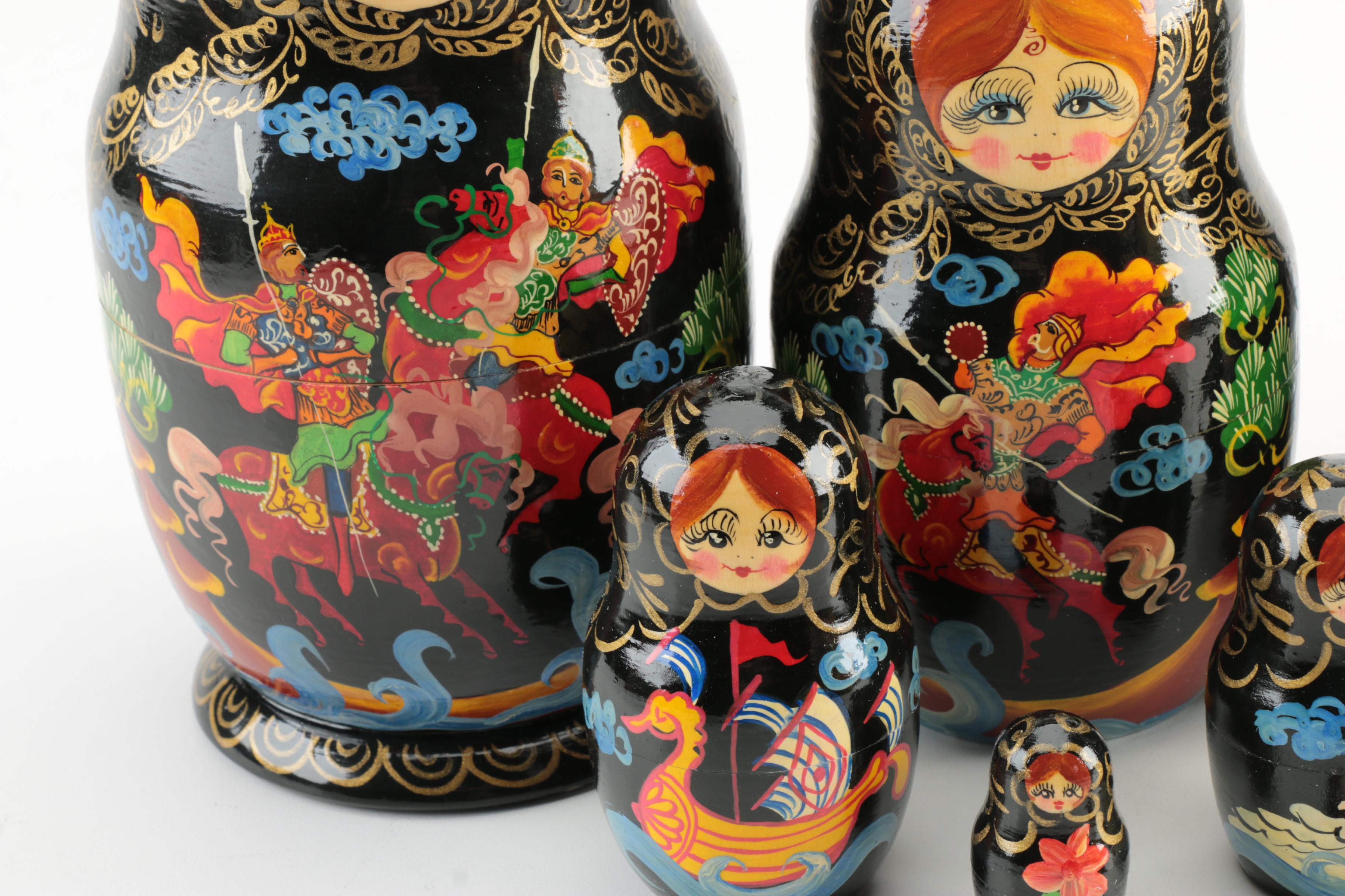 Russian Style Wood Nesting Dolls
