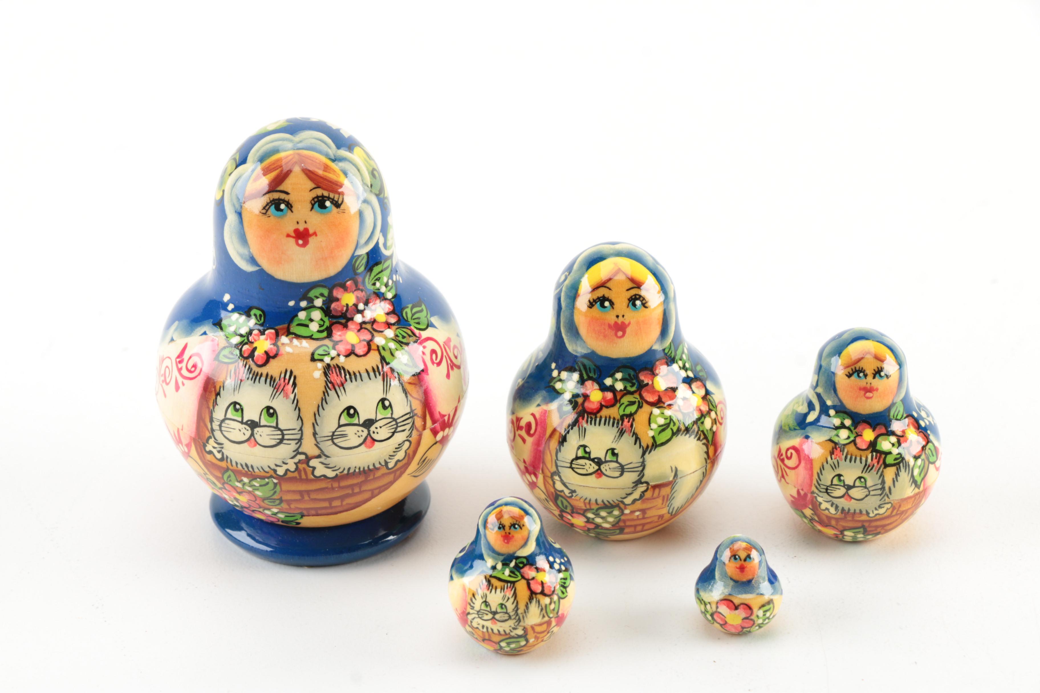 Russian Style Wood Nesting Dolls