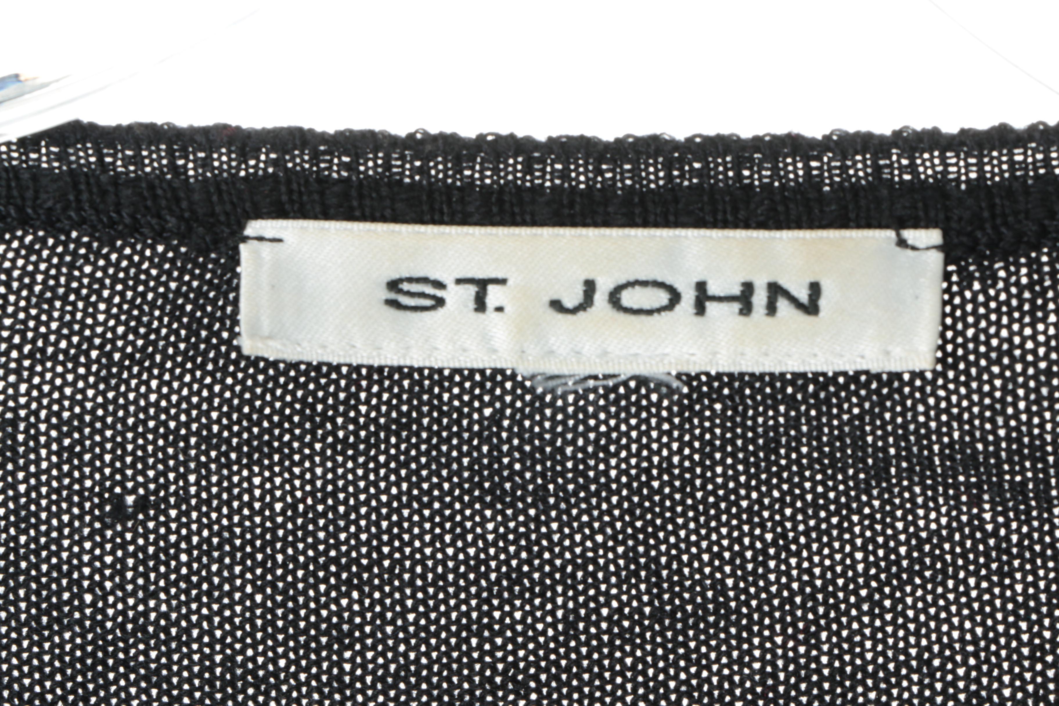 Women's St. John Black and Blue Knitwear