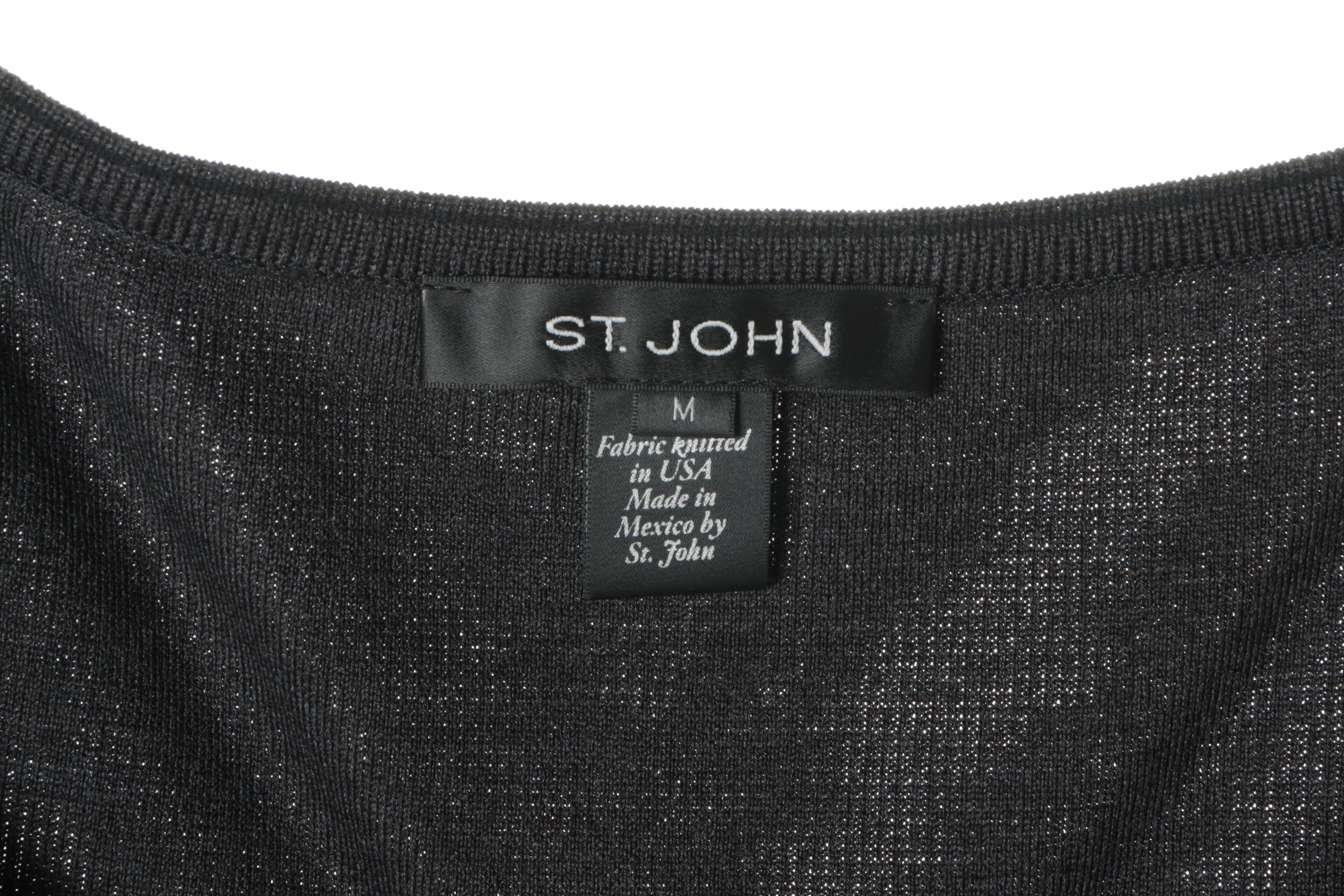 Women's St. John Black and Blue Knitwear