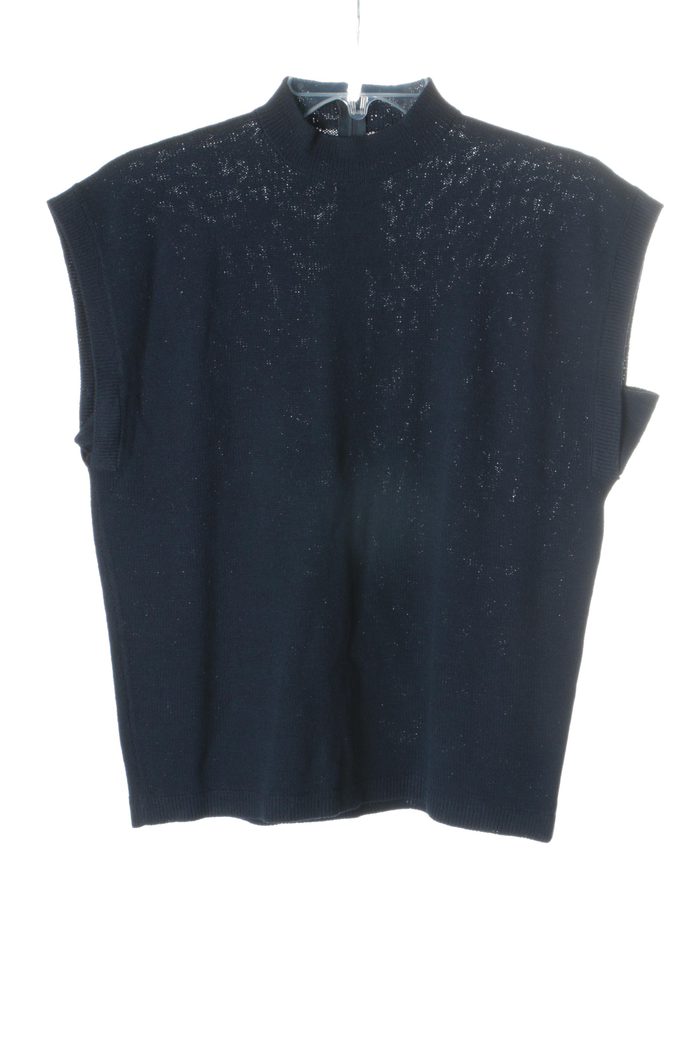 Women's St. John Black and Blue Knitwear