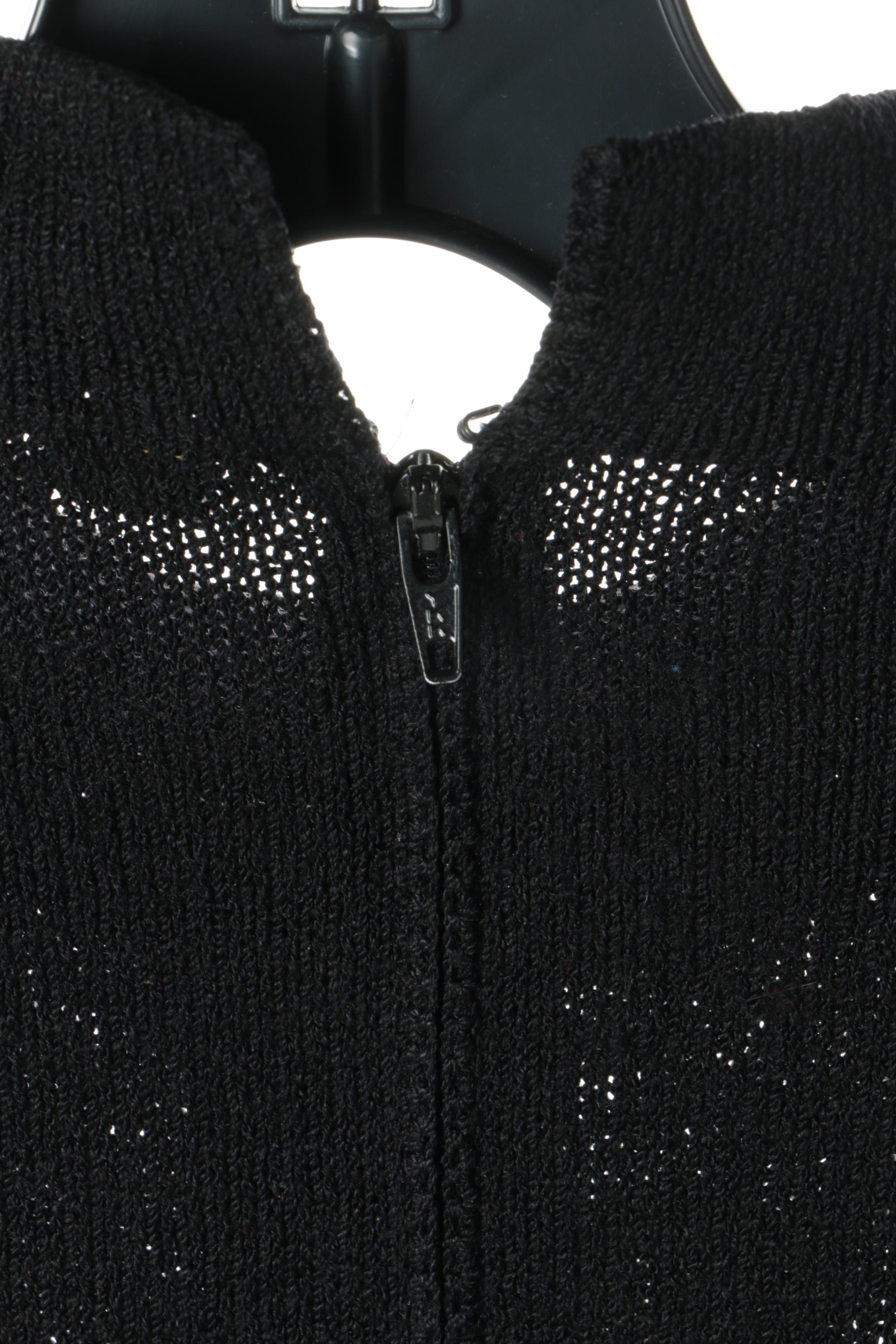 Women's St. John Black and Blue Knitwear