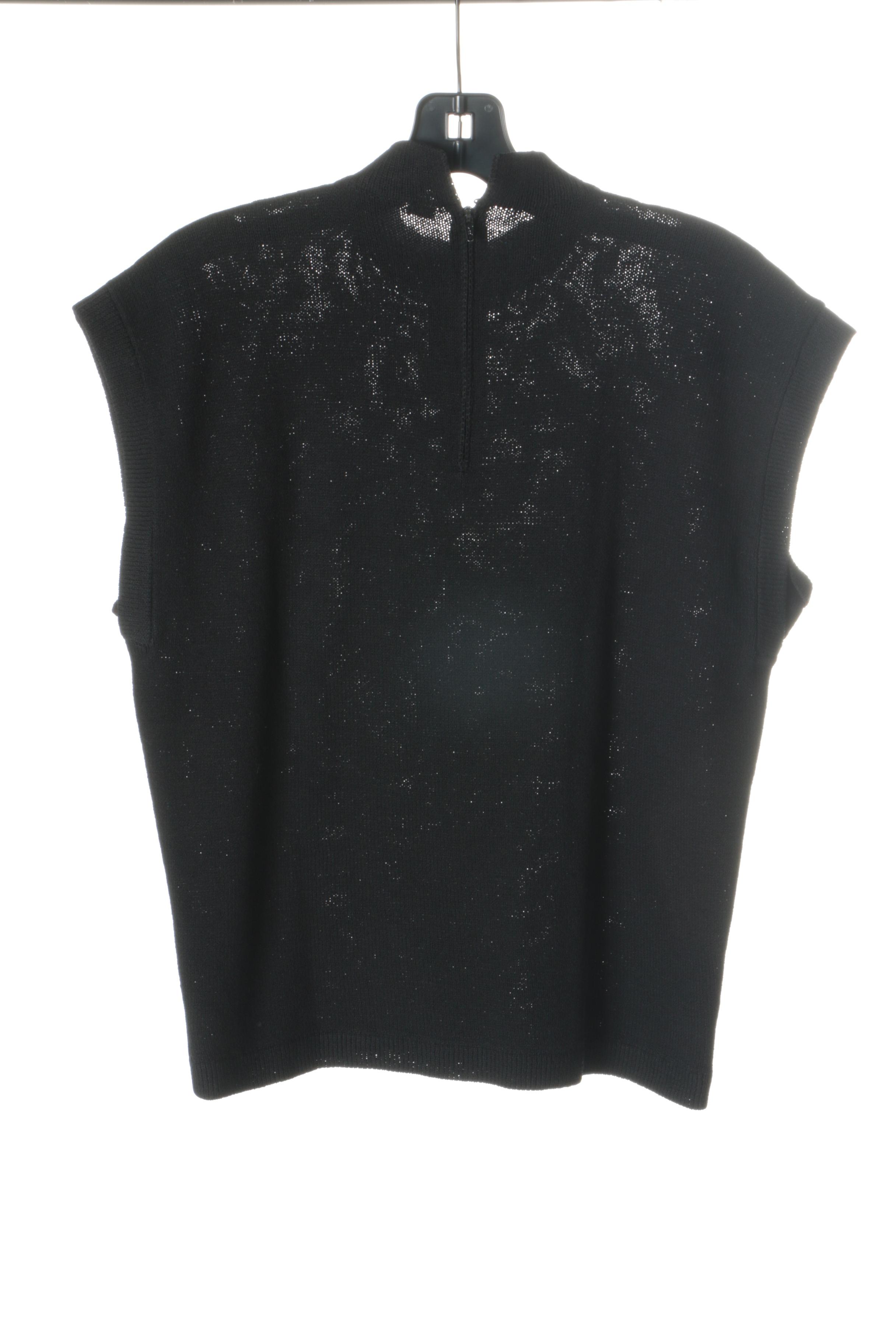 Women's St. John Black and Blue Knitwear