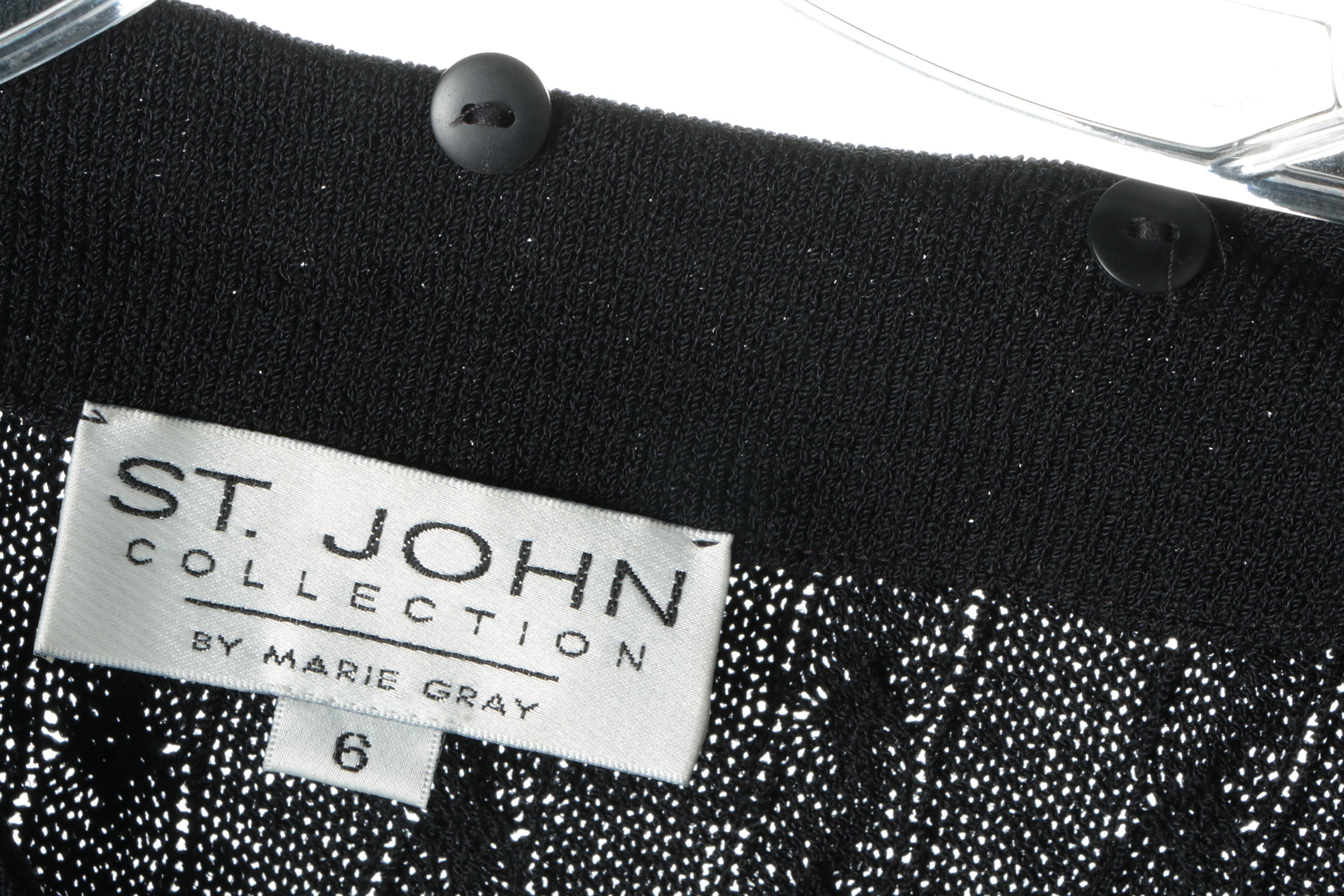 Women's St. John Black and Blue Knitwear