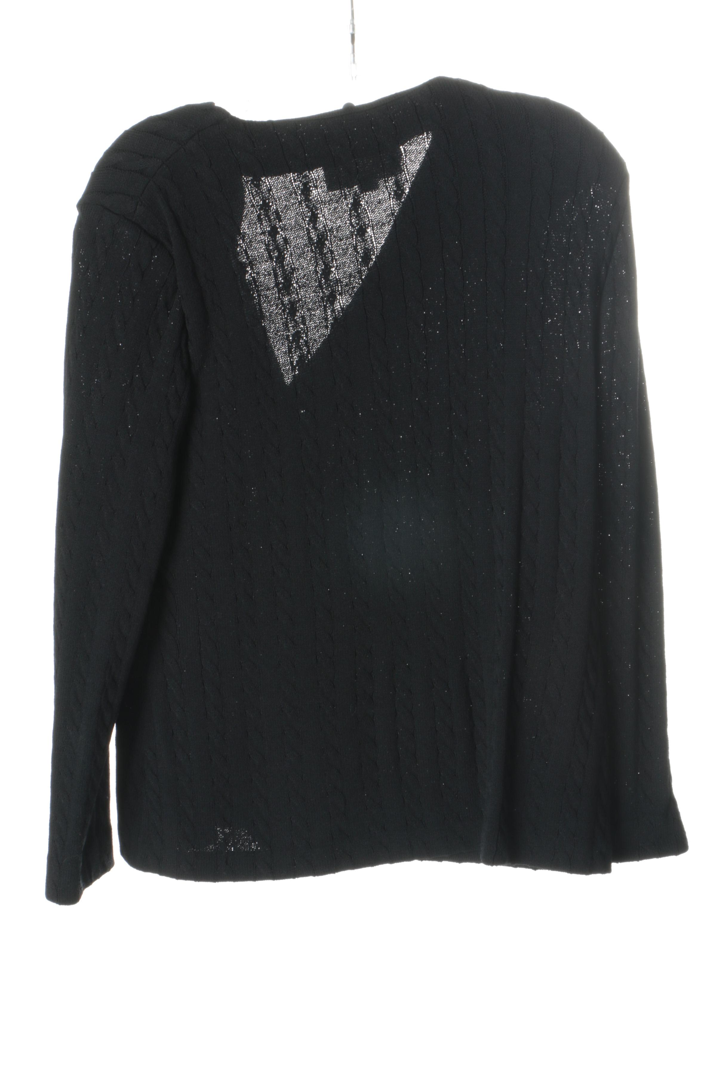 Women's St. John Black and Blue Knitwear