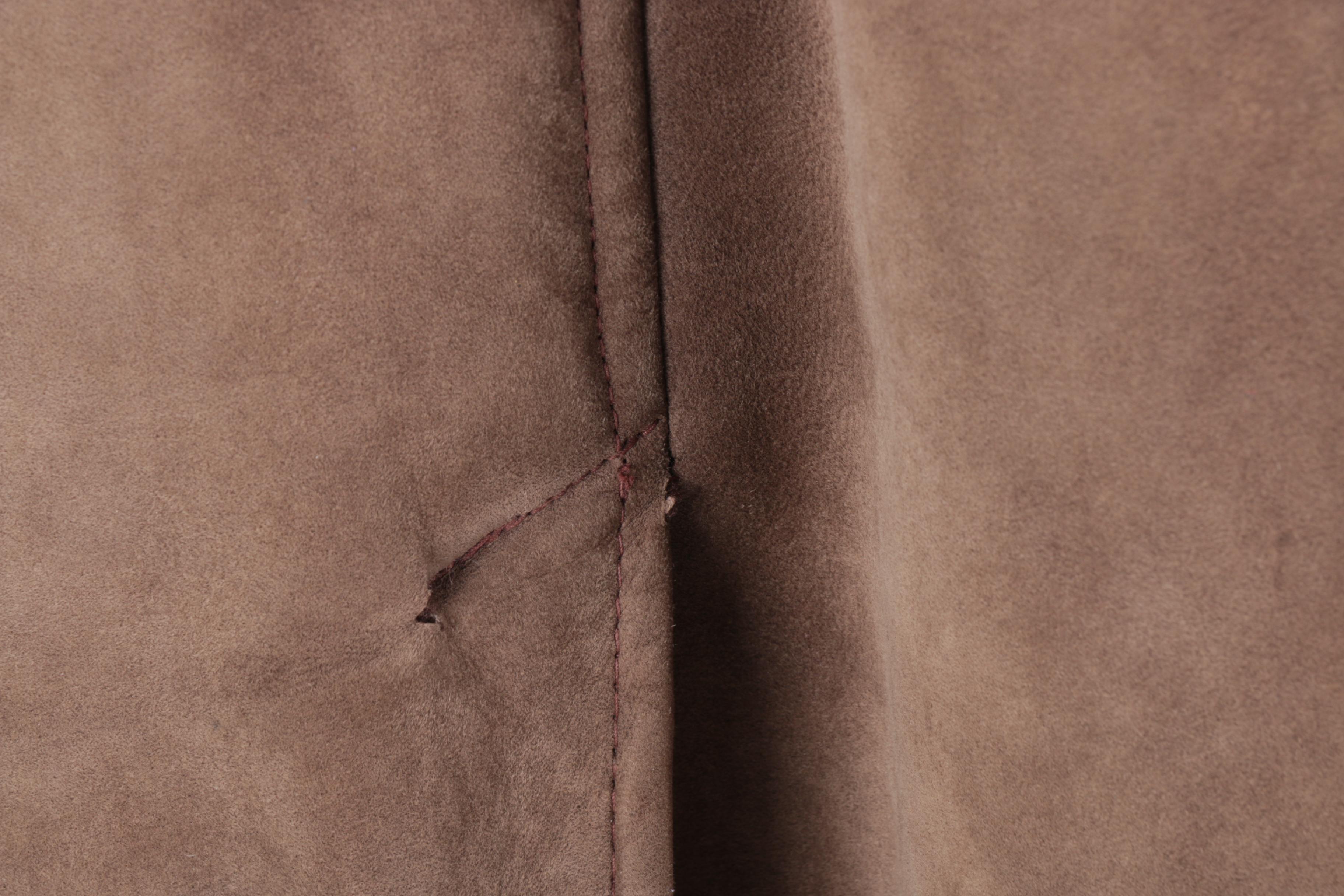 Men's Brown Suede and Shearling Coat