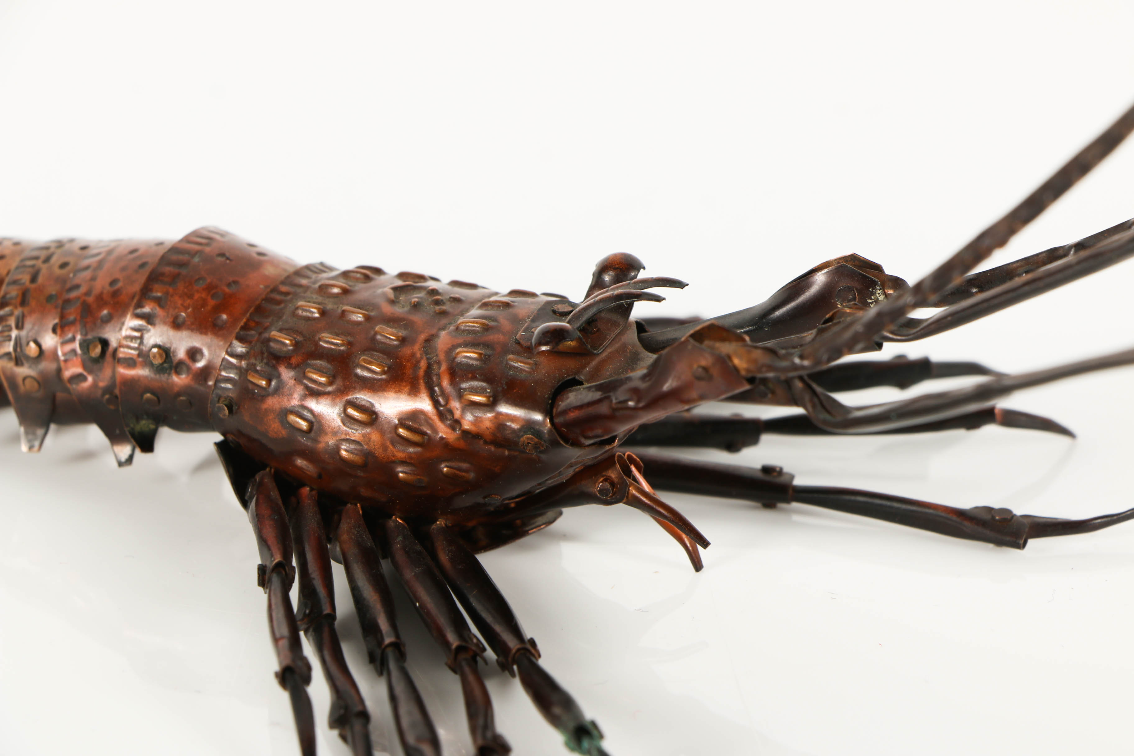Japanese Articulated Copper Okimono Crayfish