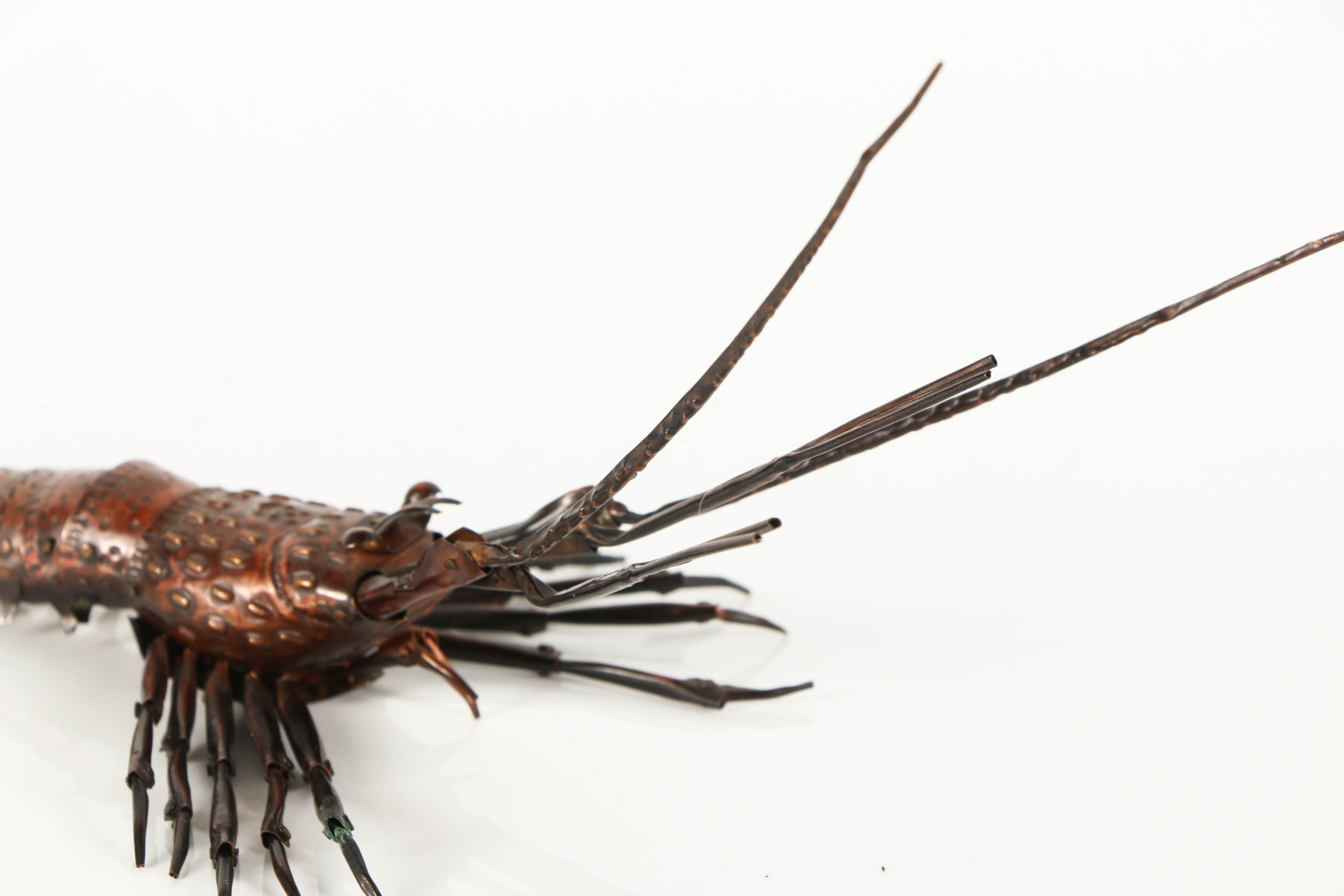 Japanese Articulated Copper Okimono Crayfish