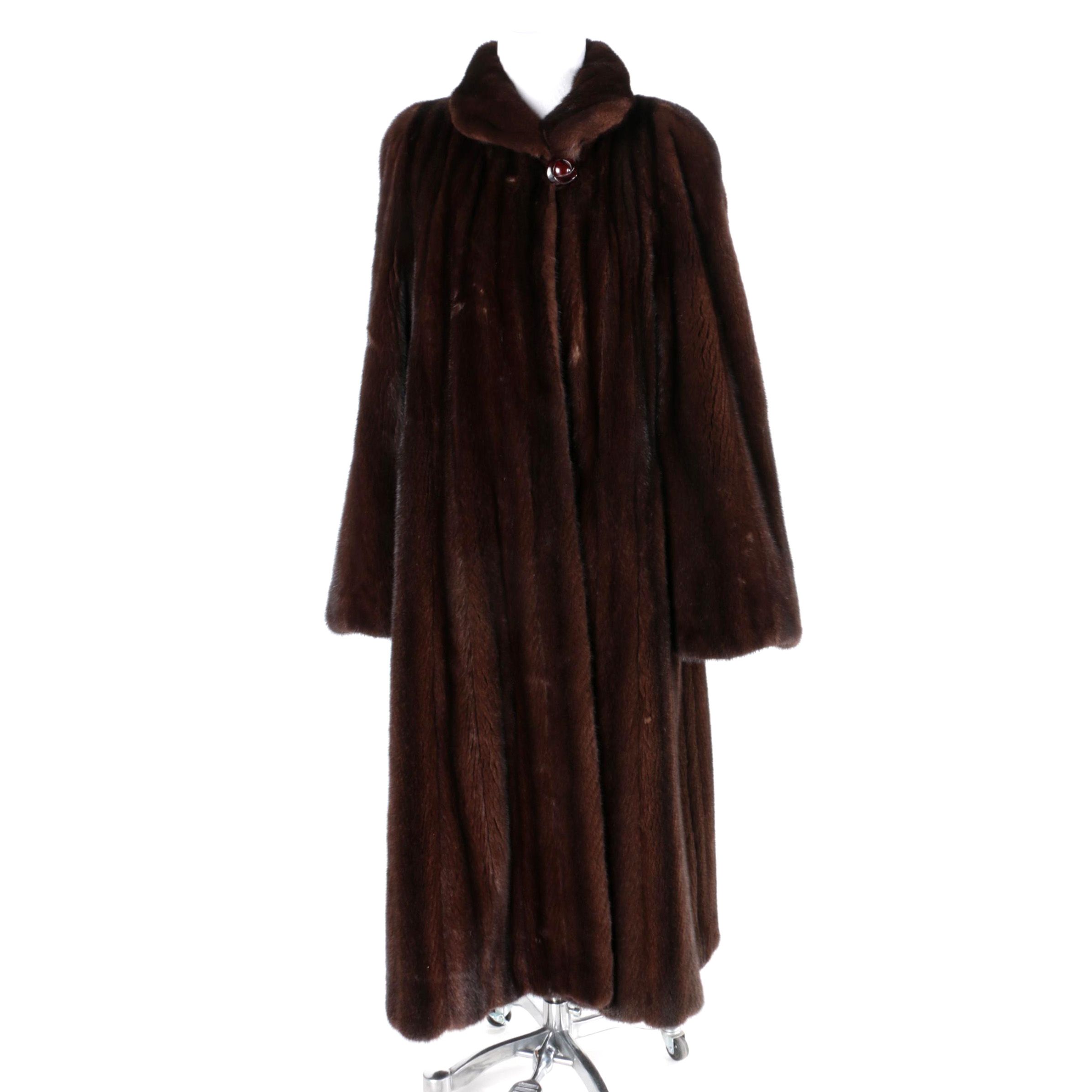 Vintage Marshall Field's Mink Fur Full-Length Coat