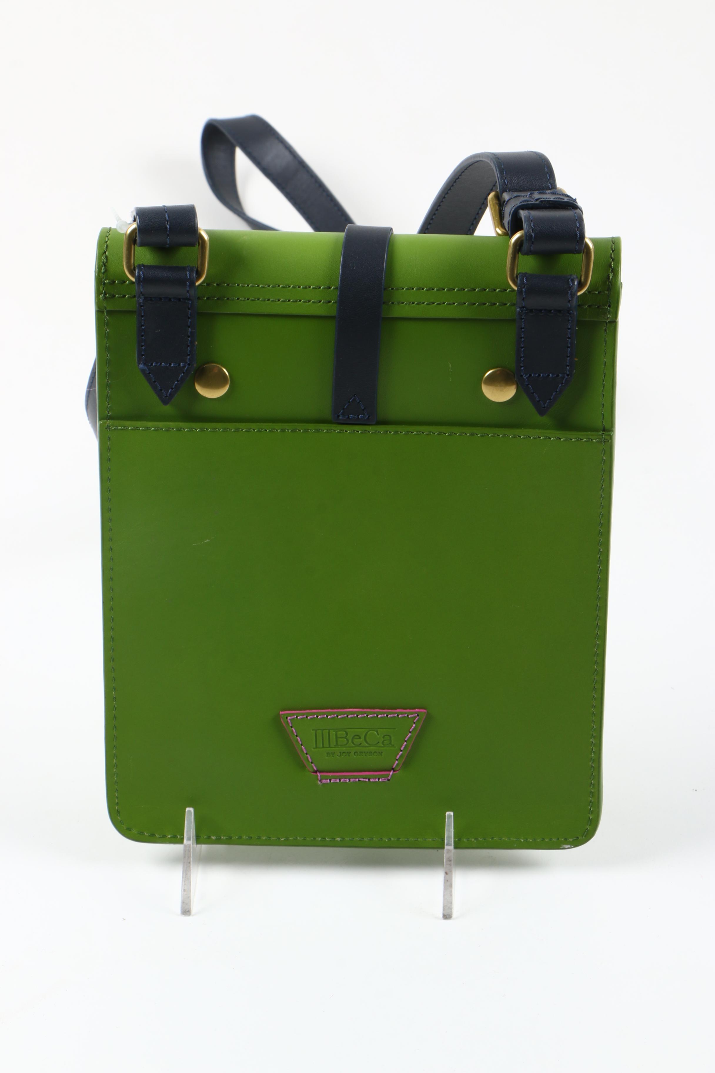 IIIBeCa by Joy Gryson Green Leather Crossbody Bag
