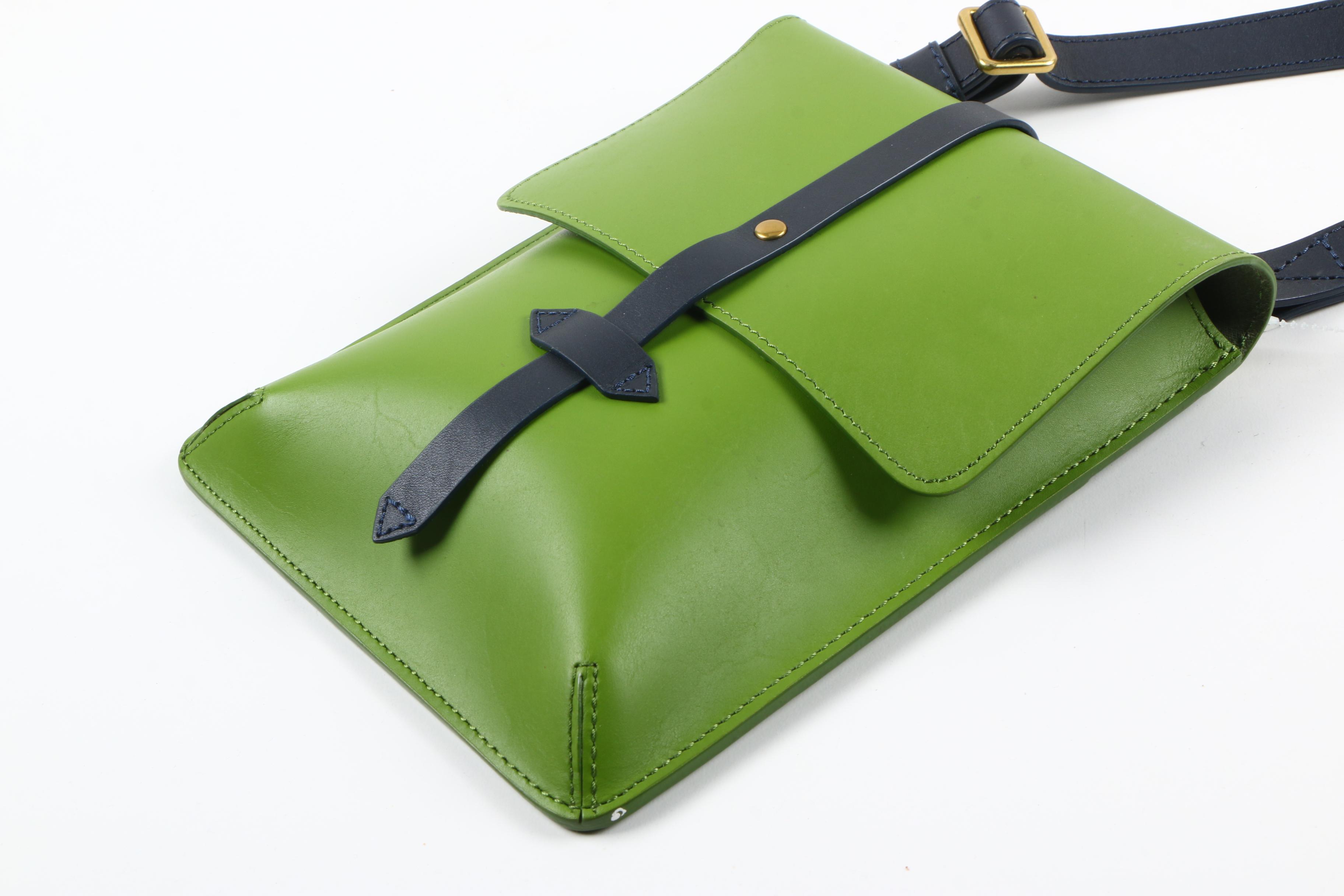 IIIBeCa by Joy Gryson Green Leather Crossbody Bag