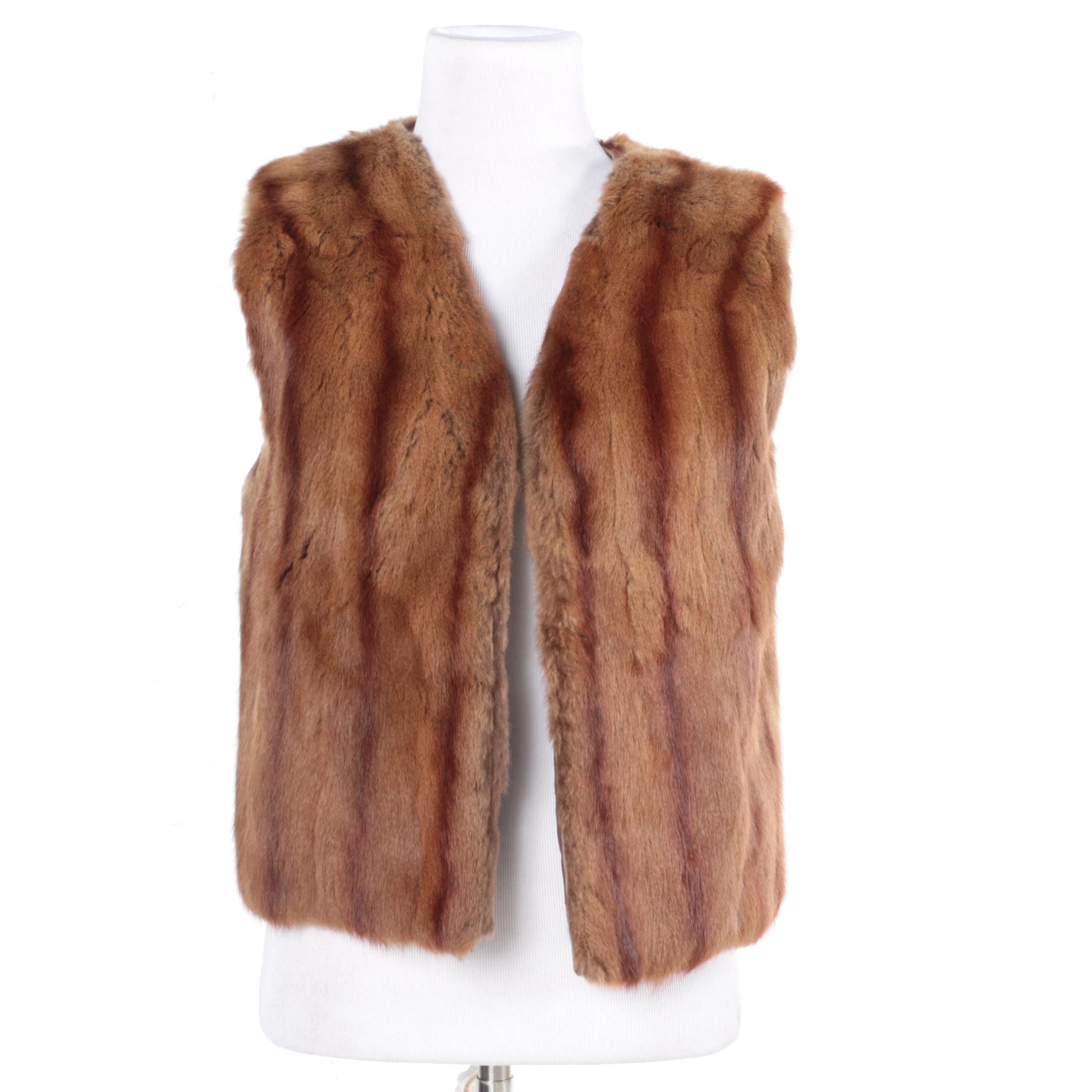 Vintage Dyed Squirrel Fur Vest
