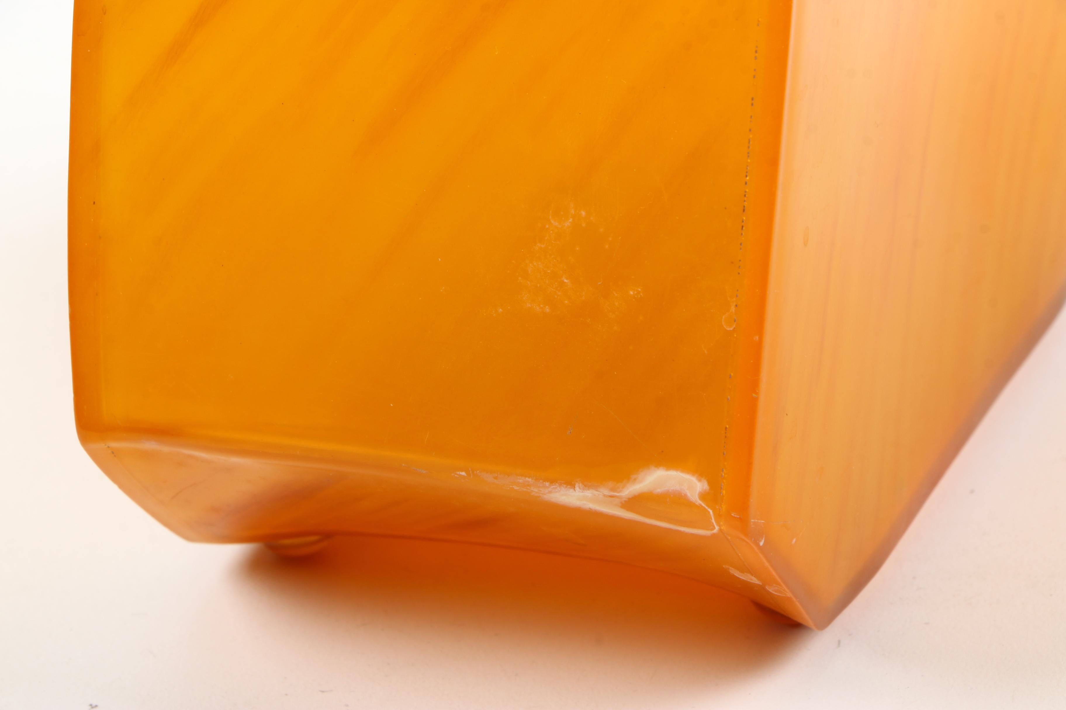 Vintage Amber Acrylic Box Handbag