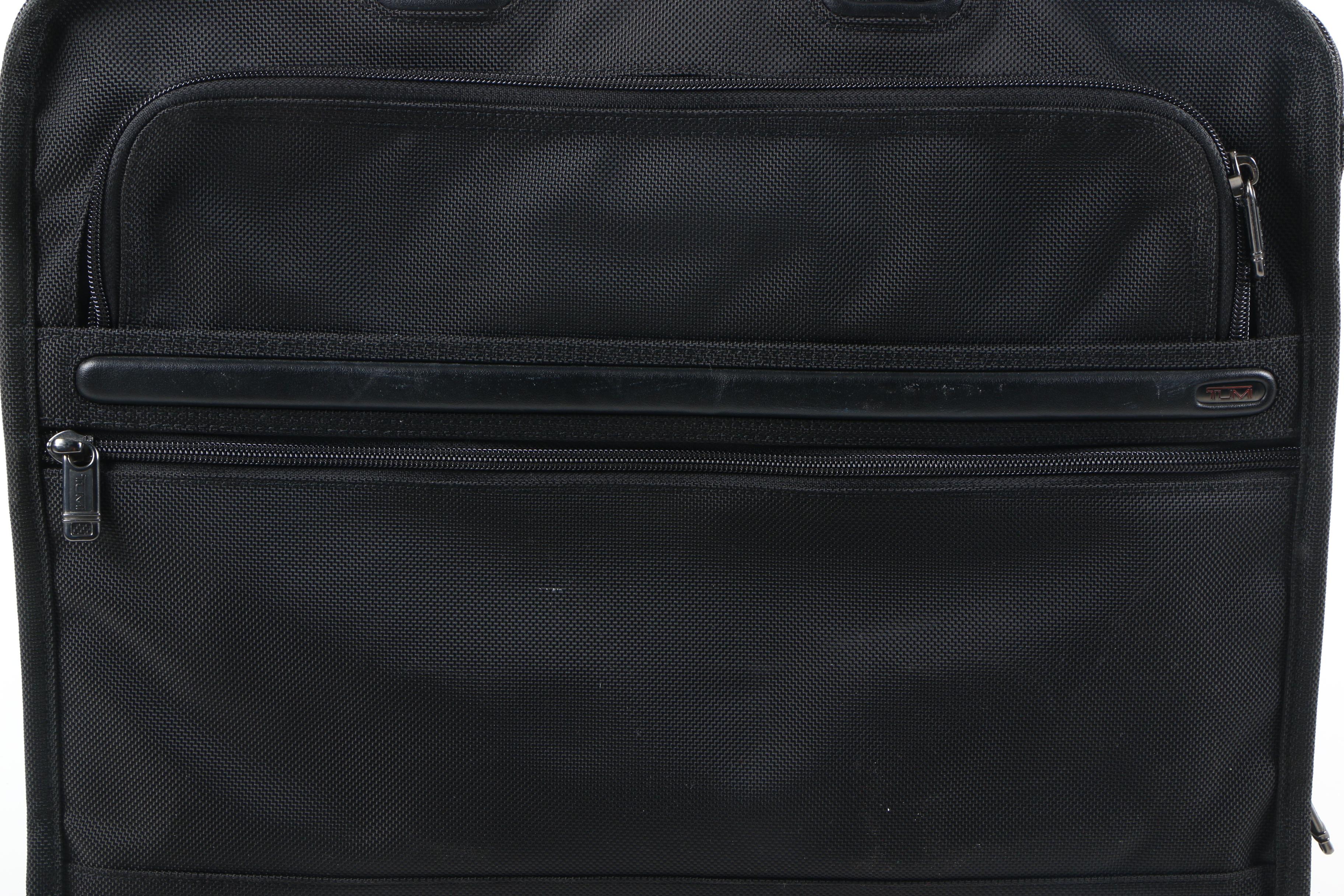 Tumi Slim Woven Nylon and Leather-Trimmed Laptop Briefcase