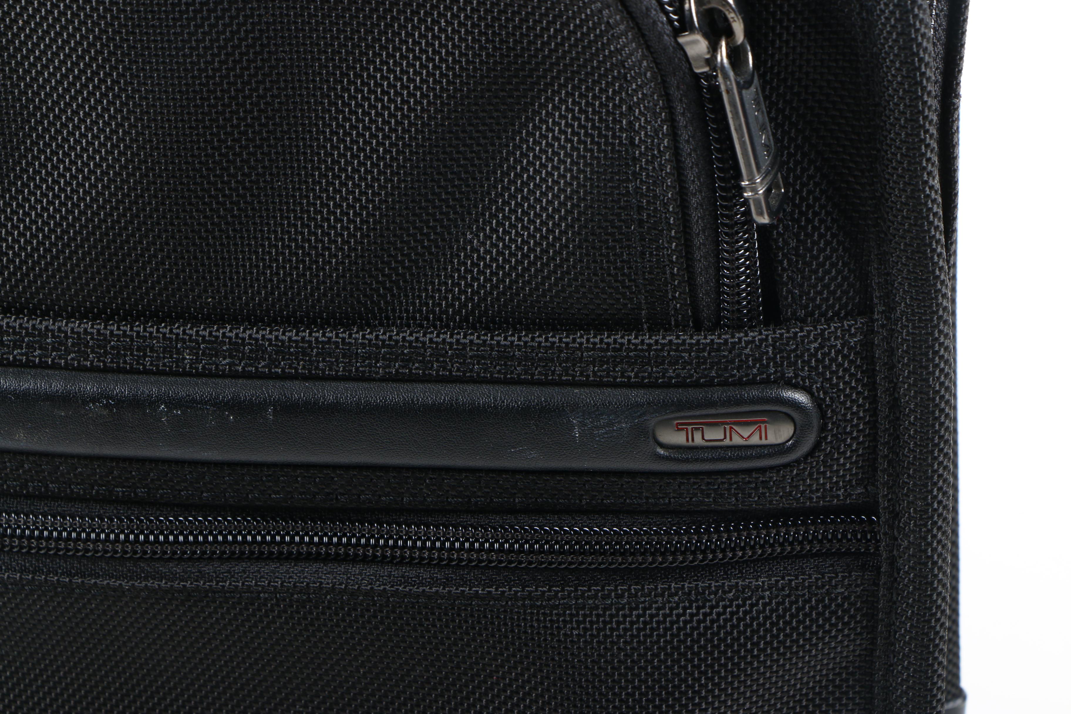 Tumi Slim Woven Nylon and Leather-Trimmed Laptop Briefcase