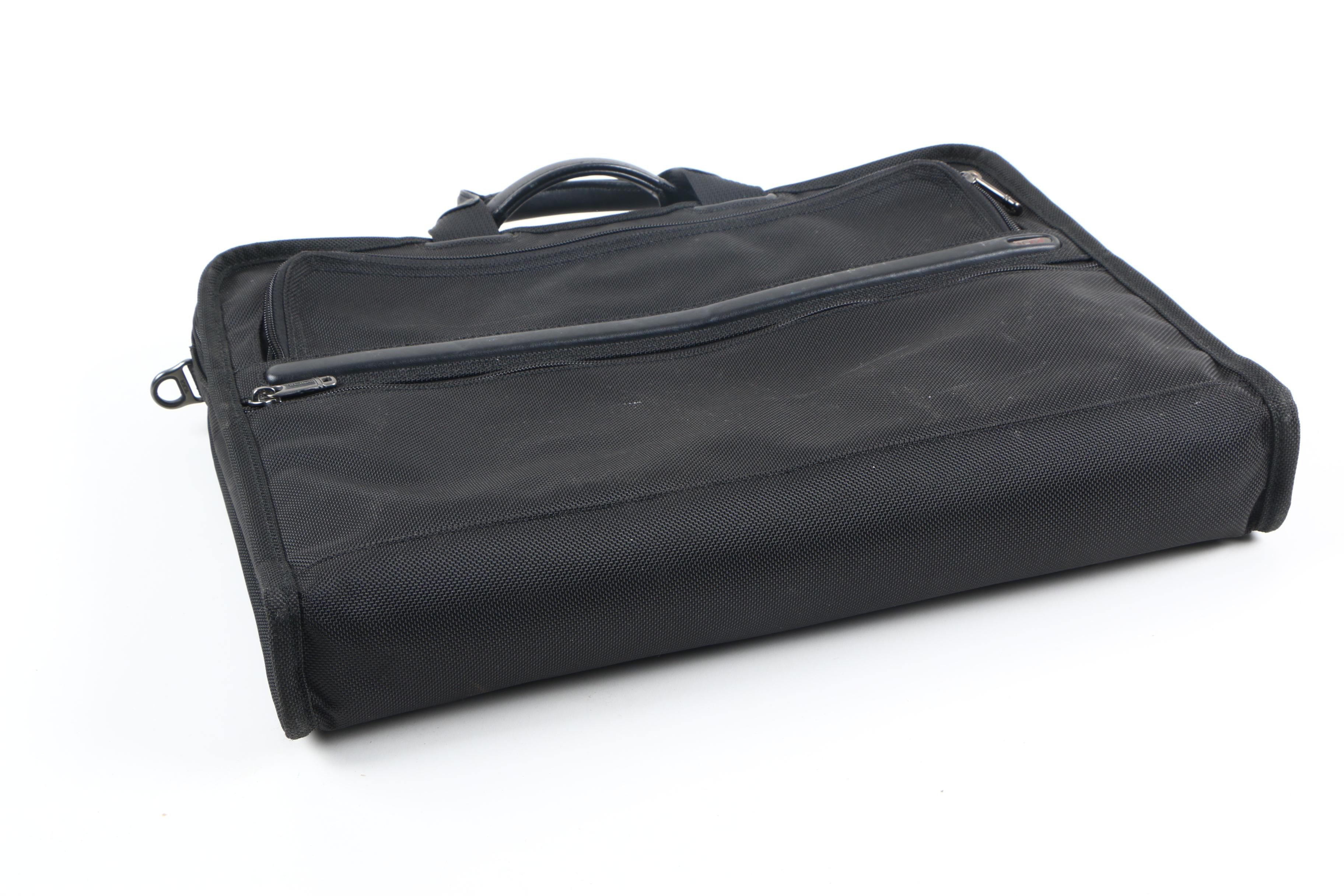 Tumi Slim Woven Nylon and Leather-Trimmed Laptop Briefcase