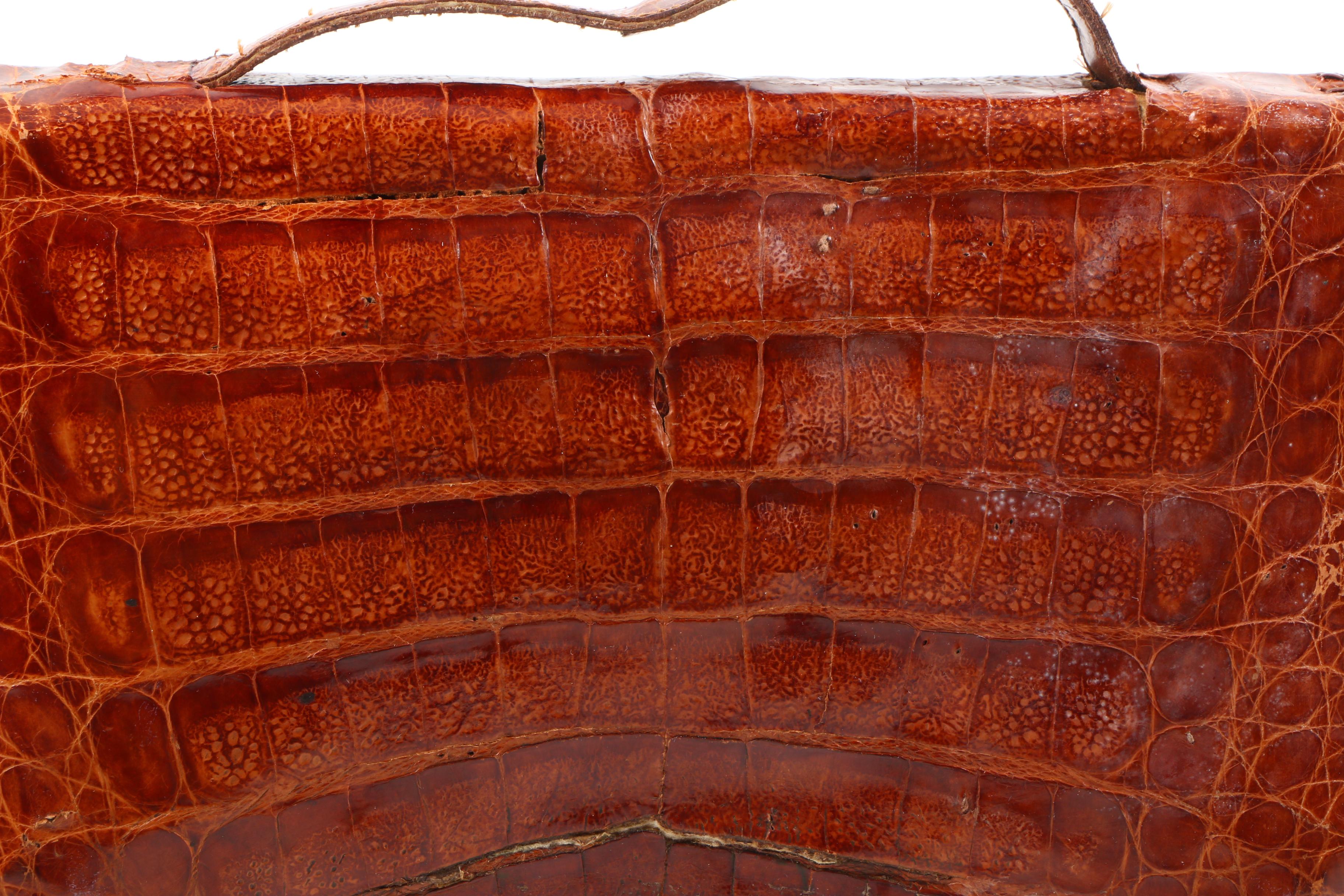 Circa 1940s Vintage Alligator Handbag