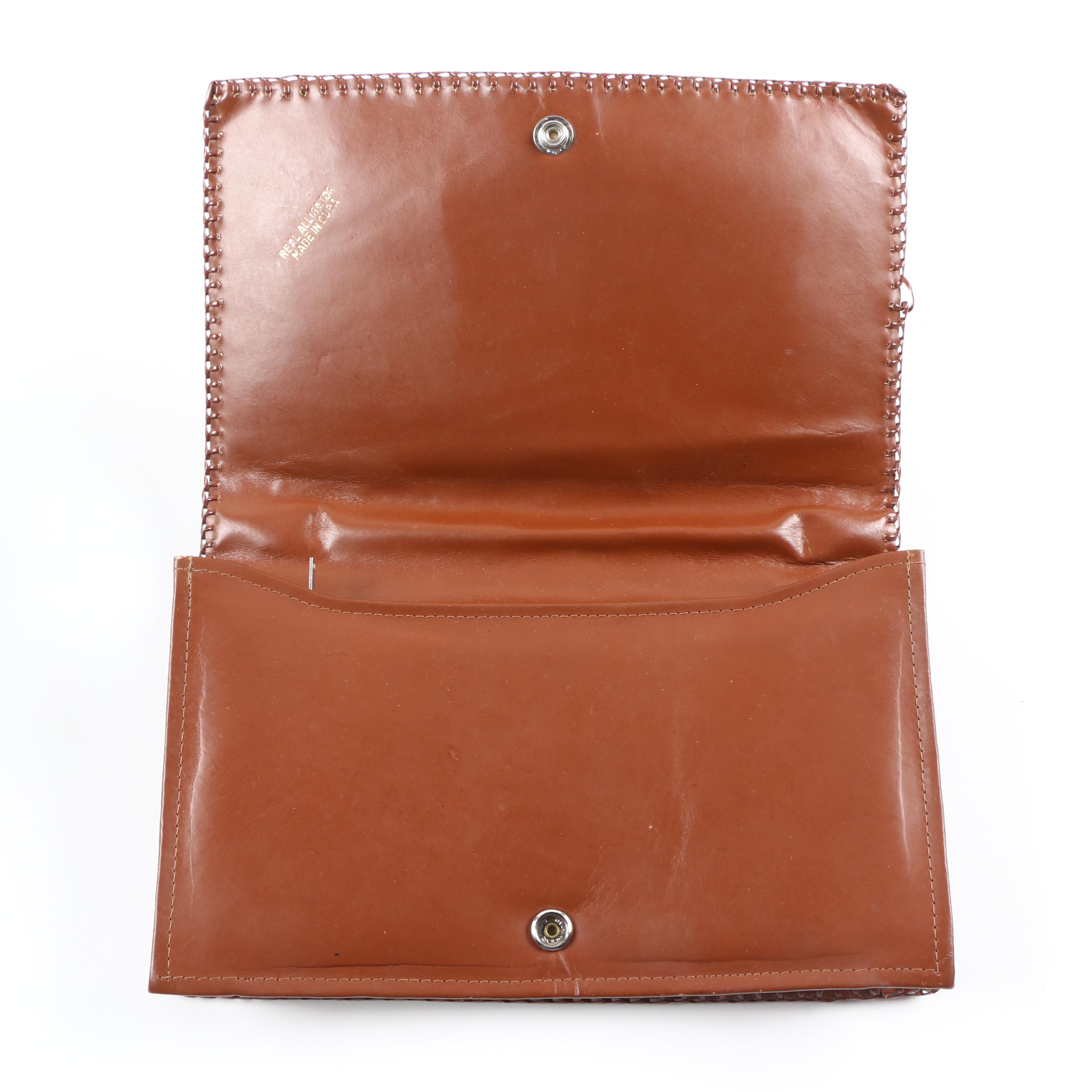 Circa 1940s Vintage Alligator Handbag