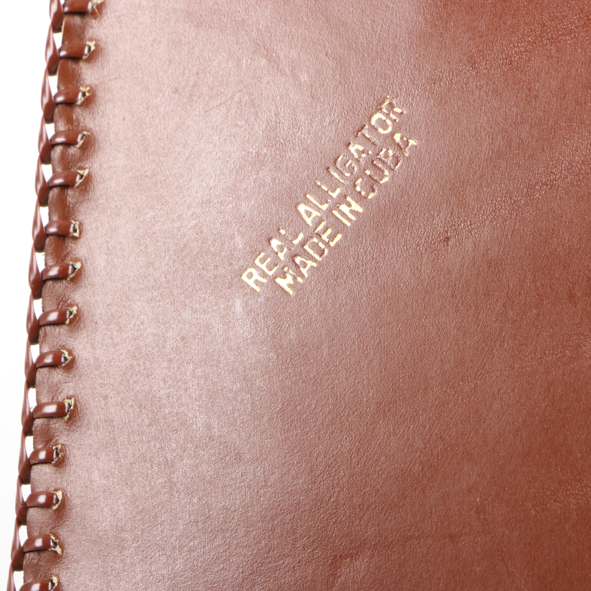 Circa 1940s Vintage Alligator Handbag