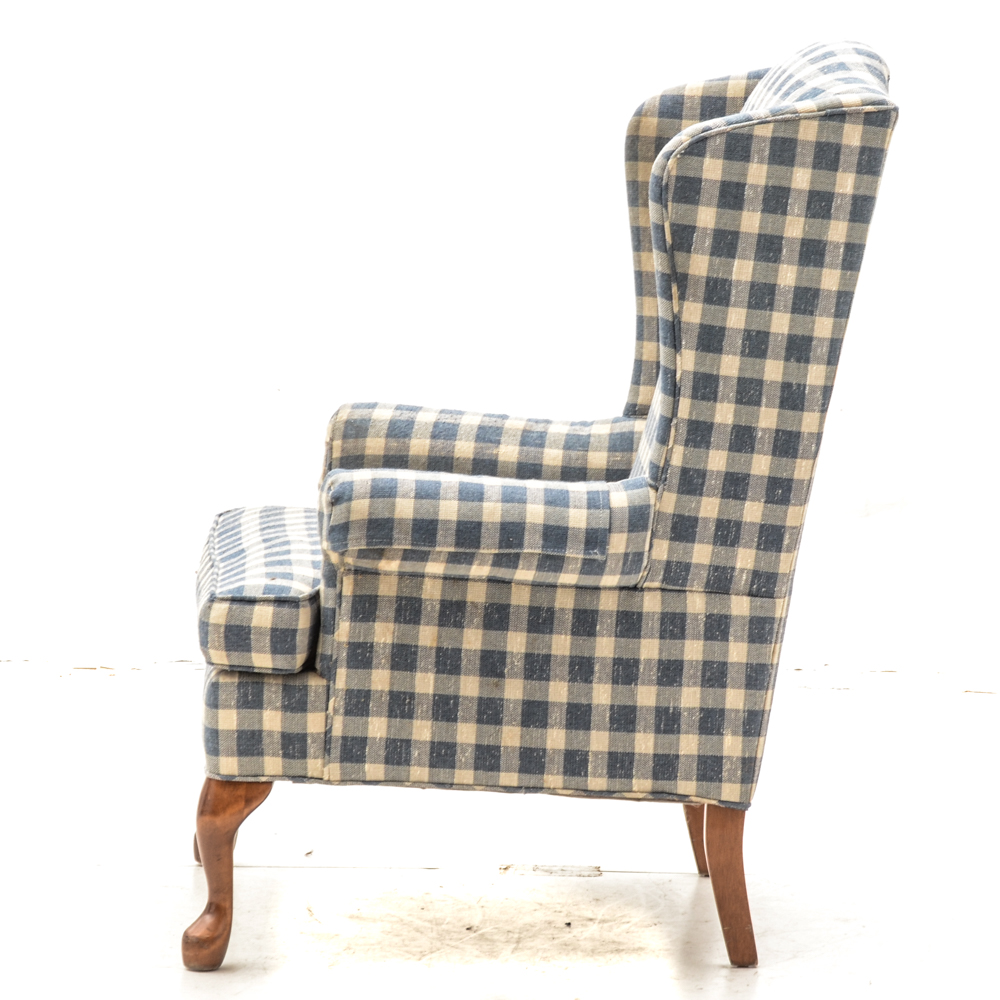 Buffalo Check Wingback Chair