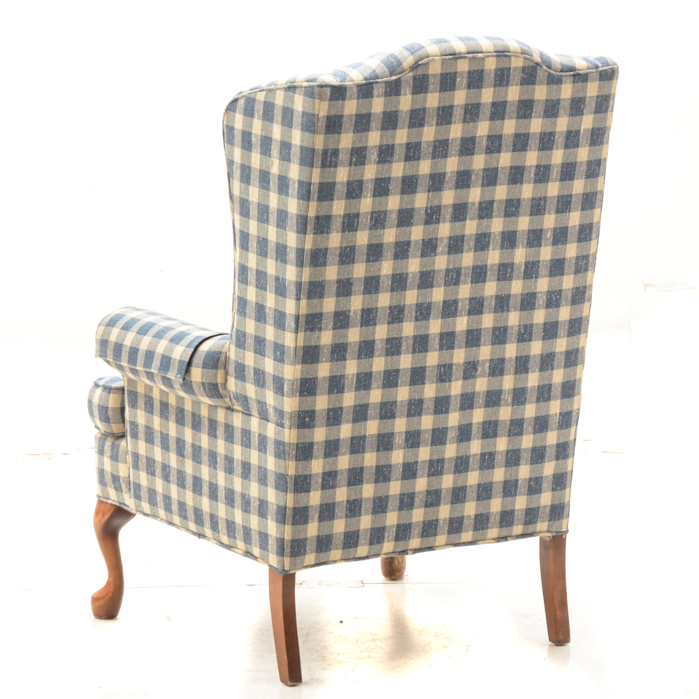 Buffalo Check Wingback Chair