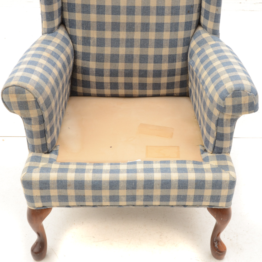 Buffalo Check Wingback Chair