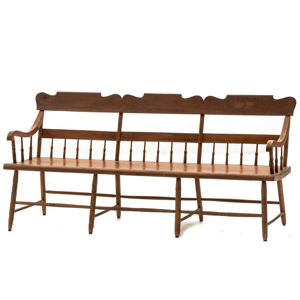 Antique Handcrafted Pennsylvania Deacon Bench