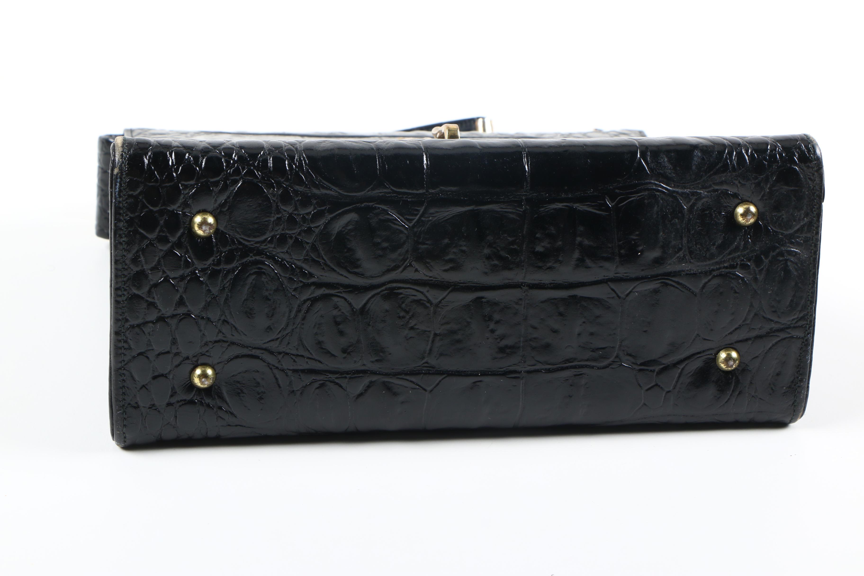 Vintage Alligator Leather Handbags and Fur-Trimmed Gloves