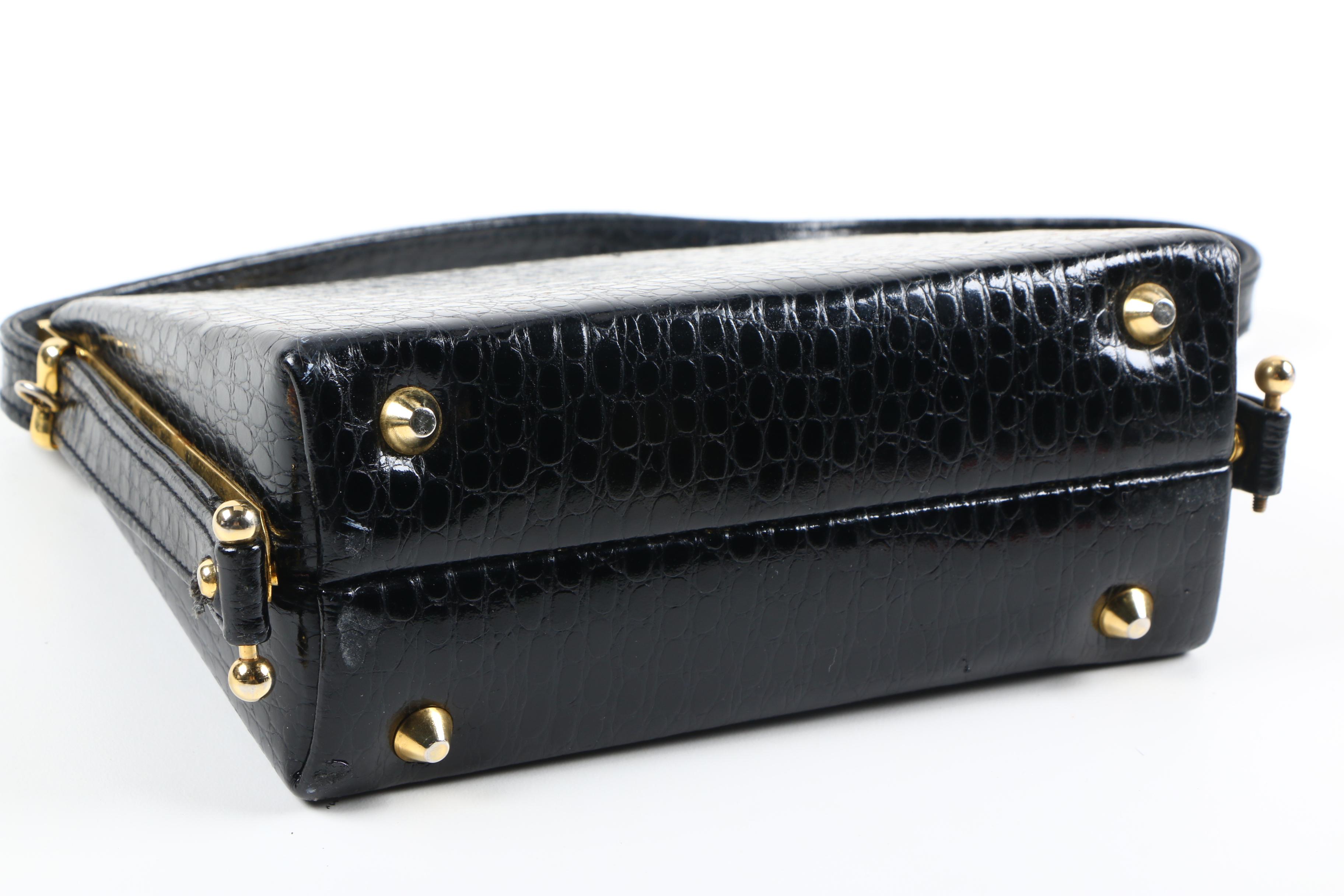 Vintage Alligator Leather Handbags and Fur-Trimmed Gloves