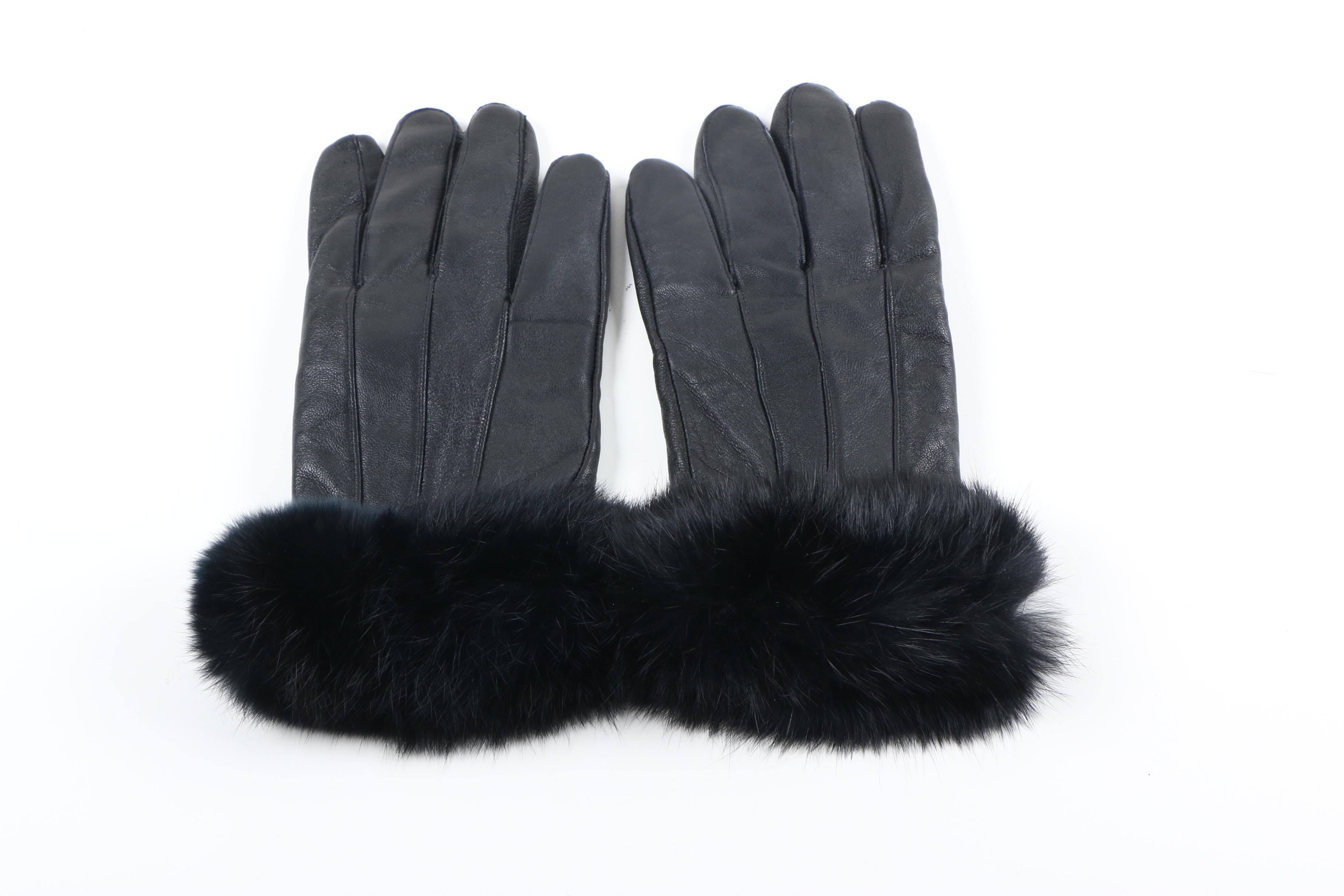 Vintage Alligator Leather Handbags and Fur-Trimmed Gloves