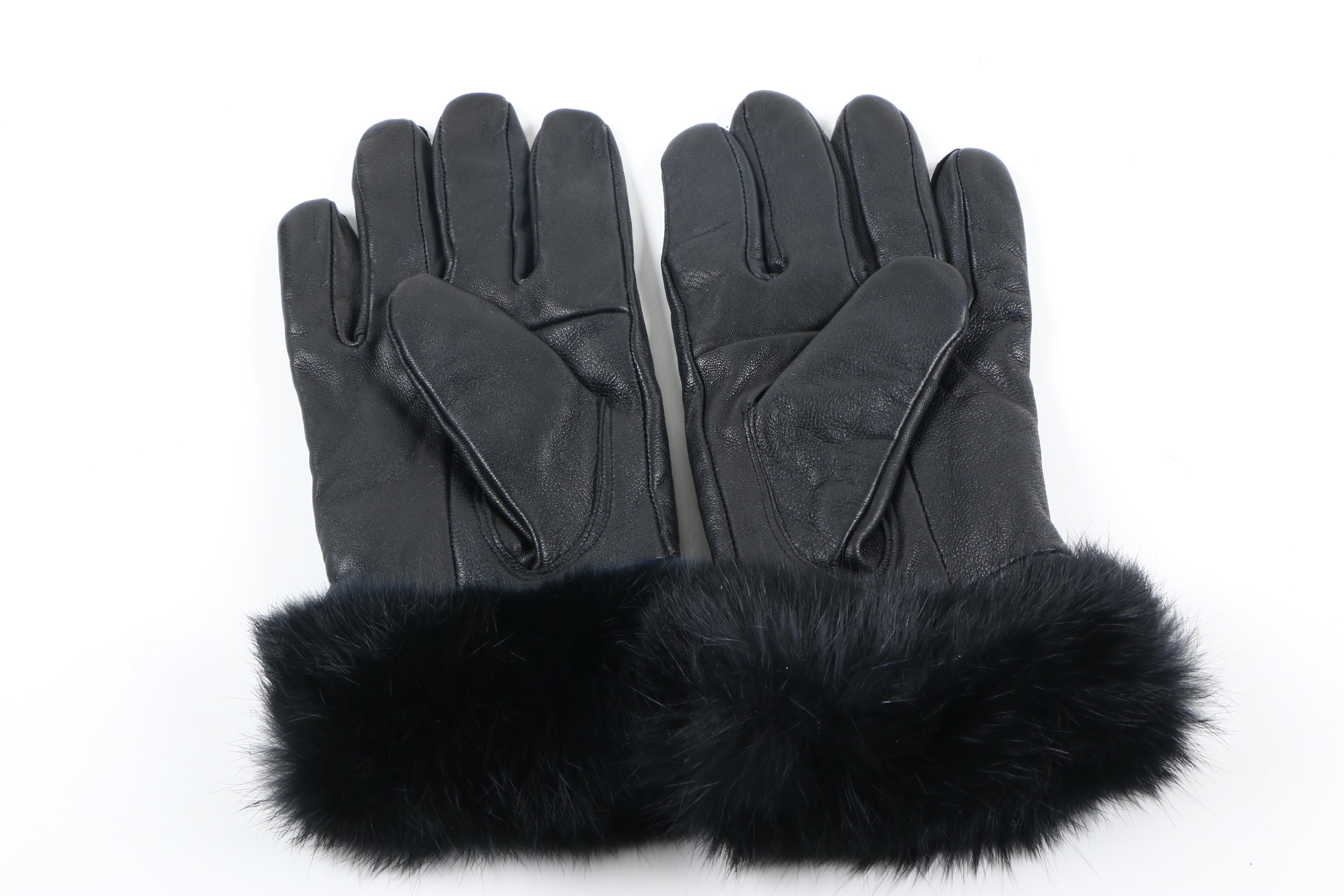 Vintage Alligator Leather Handbags and Fur-Trimmed Gloves