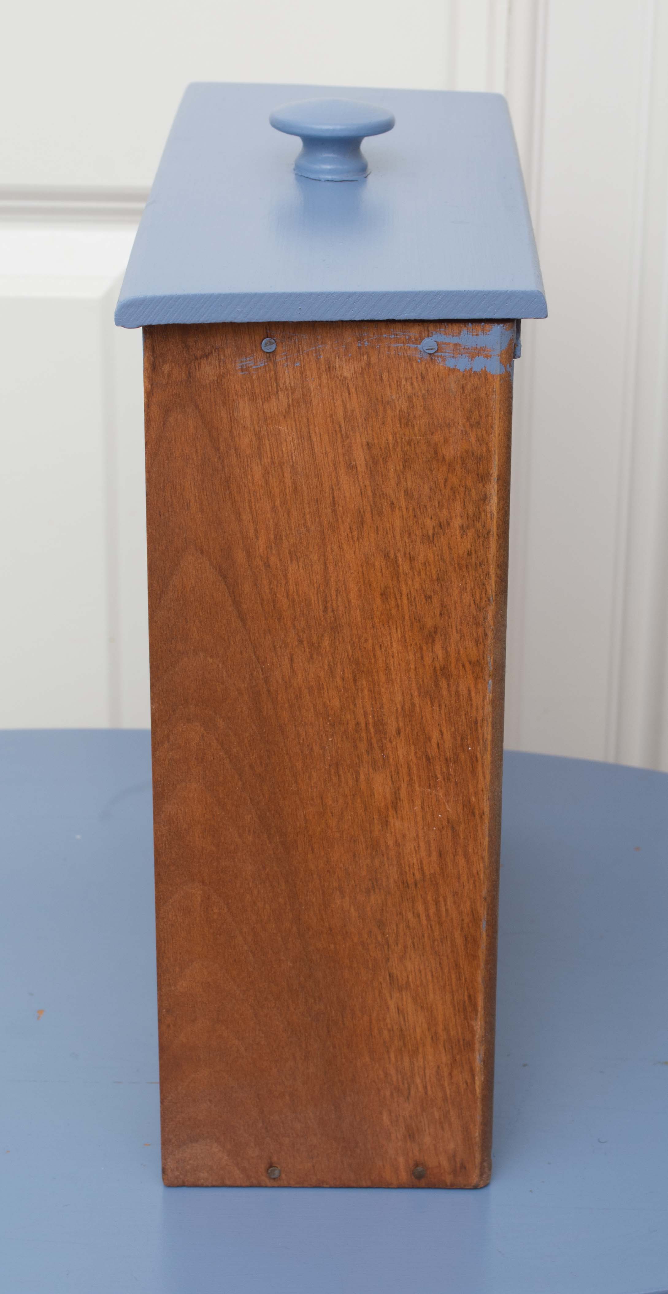 Wrought Iron Floor Lamp and Painted End Table