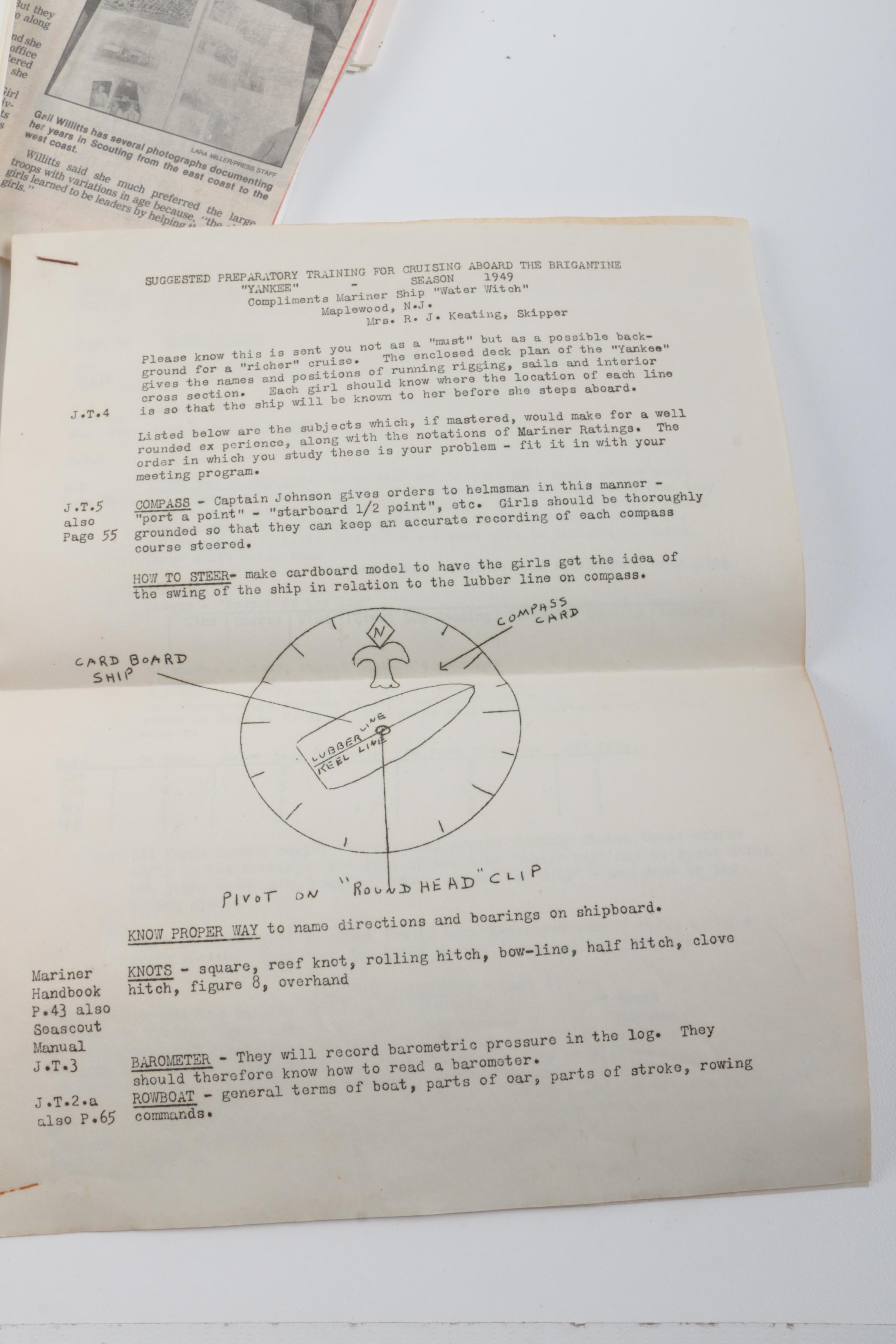 Vintage Marjorie Daingerfield "Girl Scouts USA" Figurine and Other Memorabilia