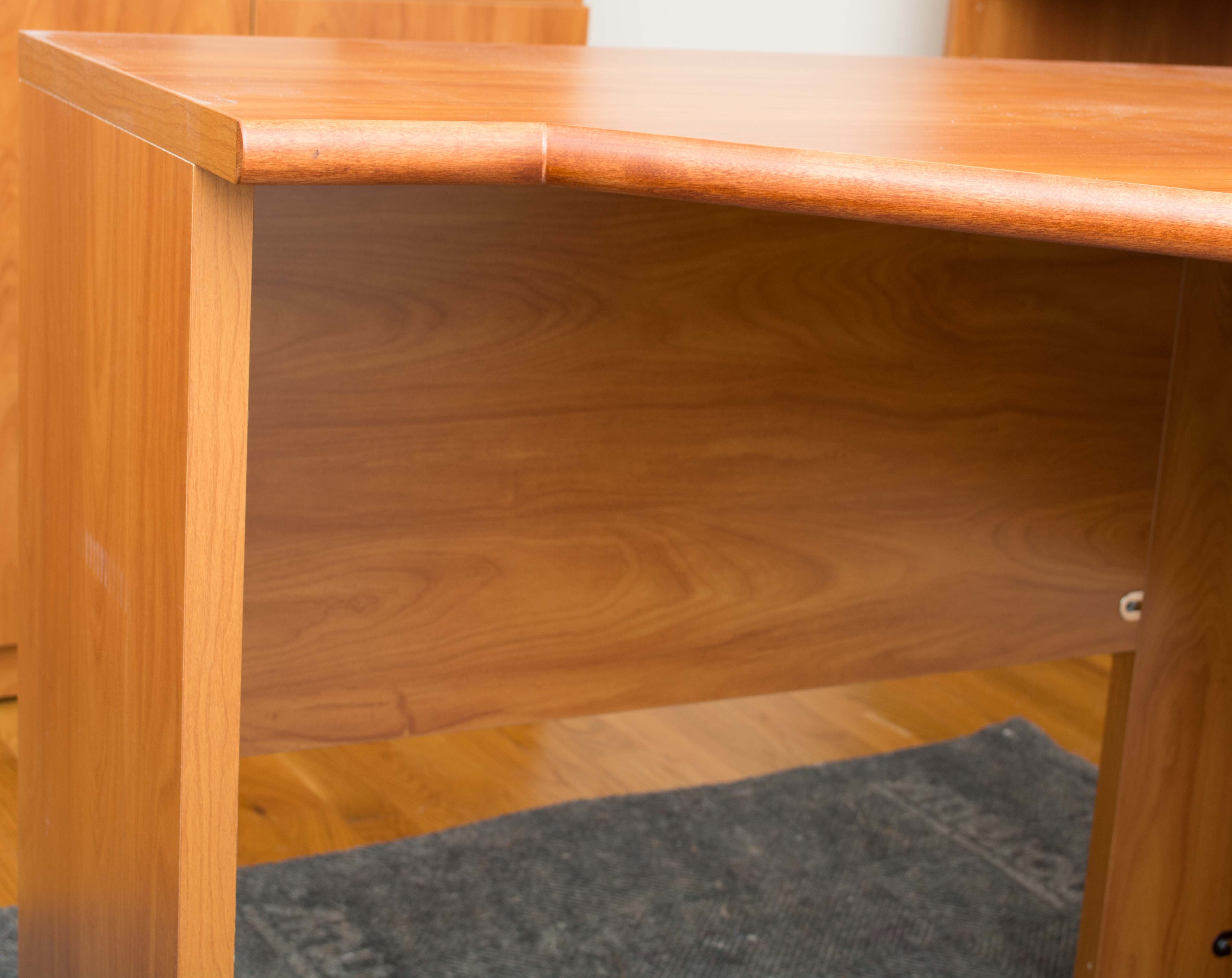 Cherry Laminate Corner Study Desk
